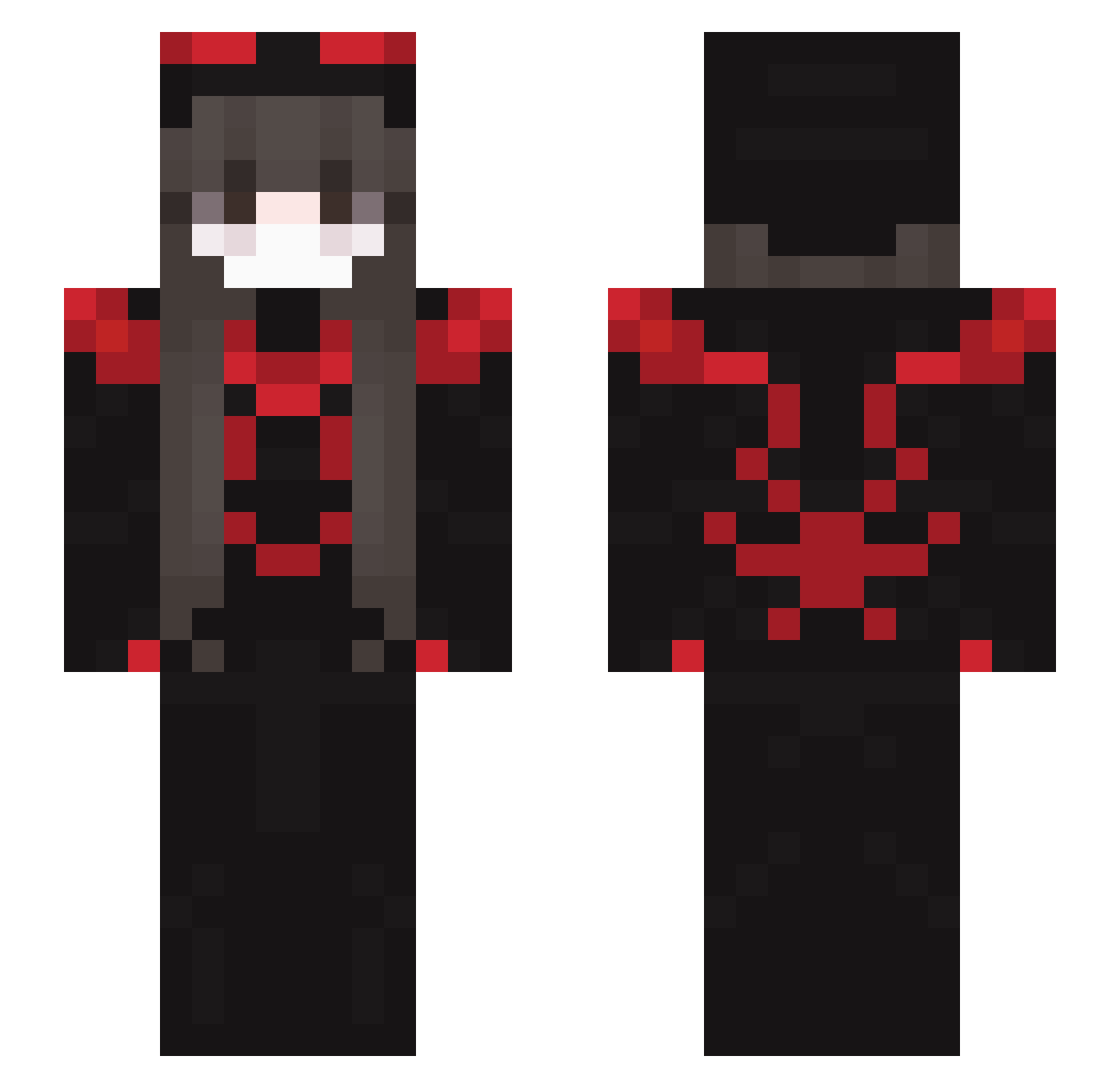 Ame_dtmiszczuk Minecraft skin, front and back view