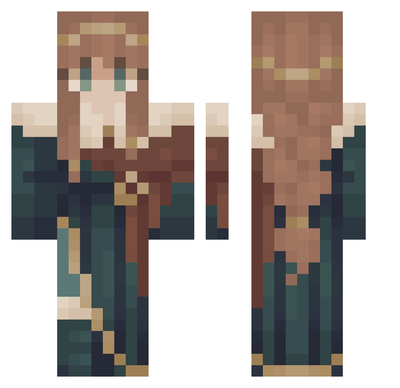 xapkka Minecraft skin, front and back view