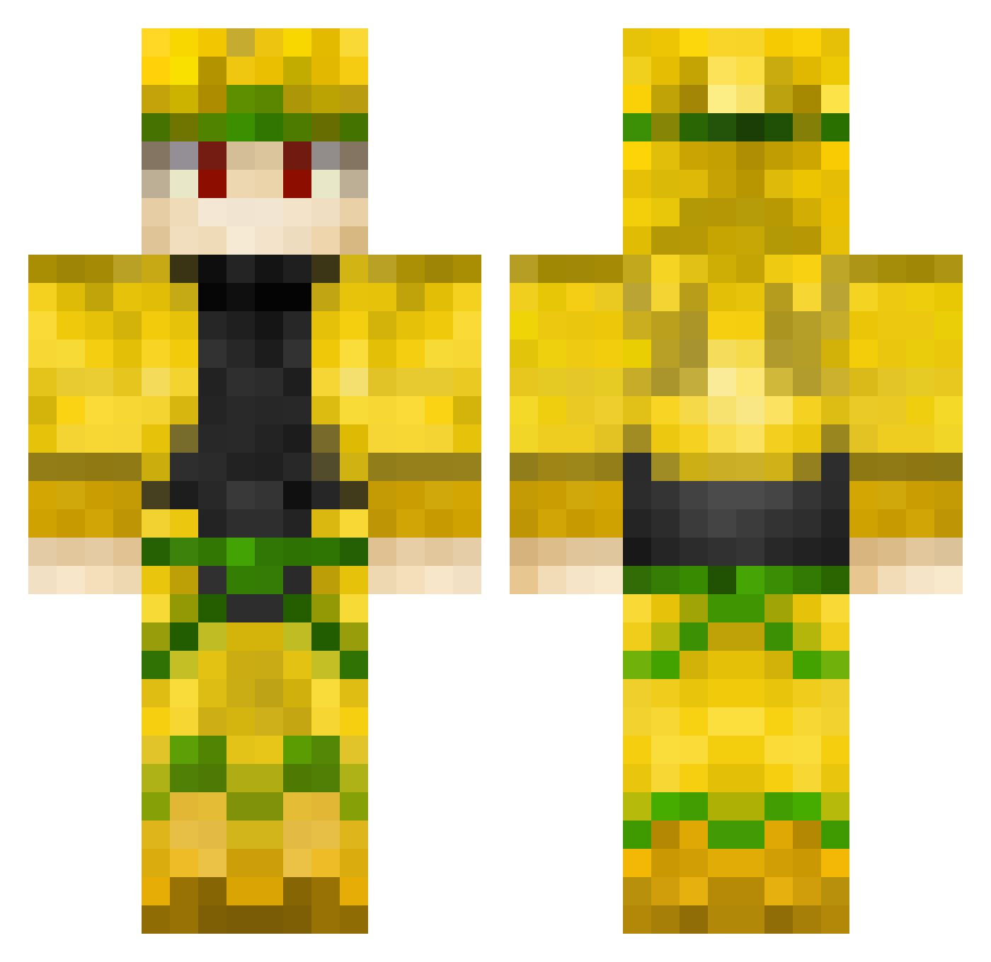 SSW Minecraft skin, front and back view