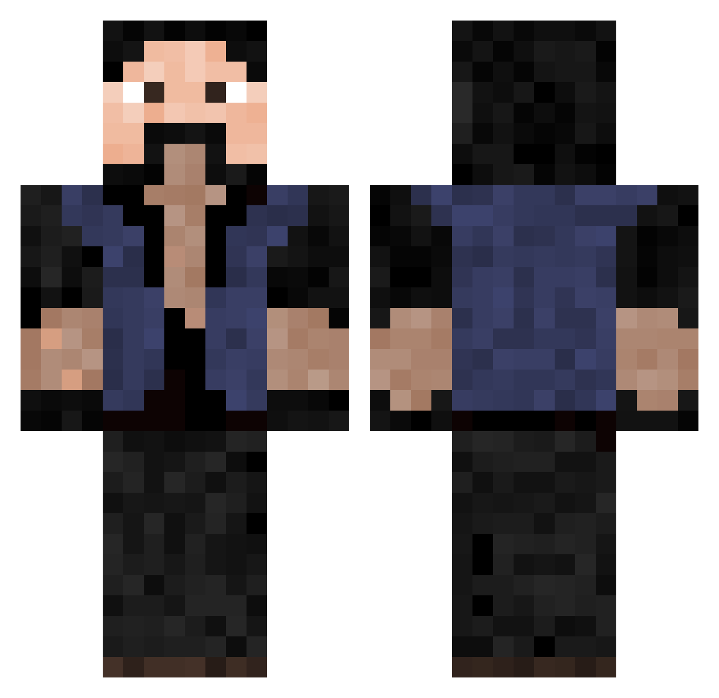 sigwardelius Minecraft skin, front and back view