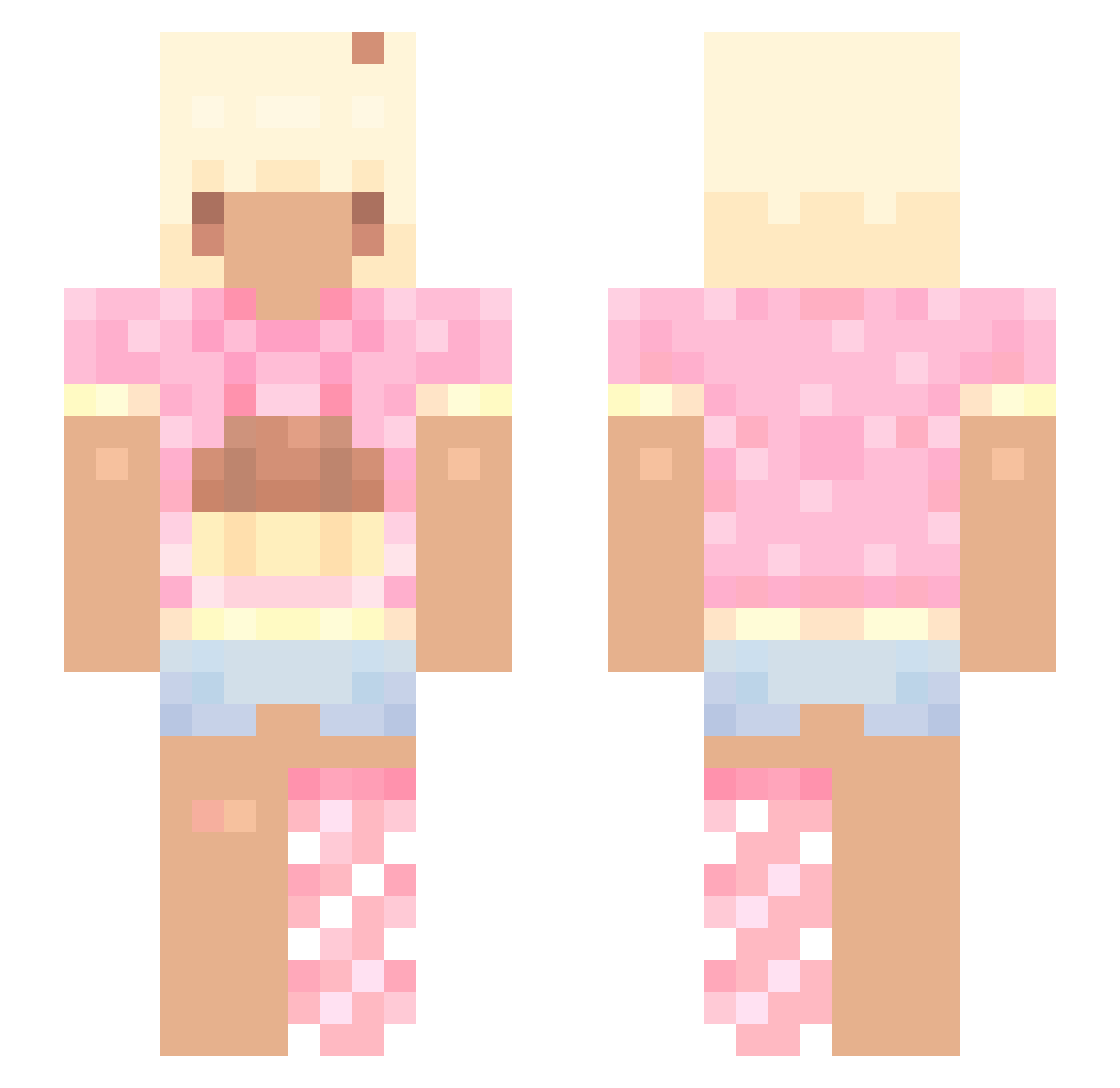 silliestbilly100 Minecraft skin, front and back view
