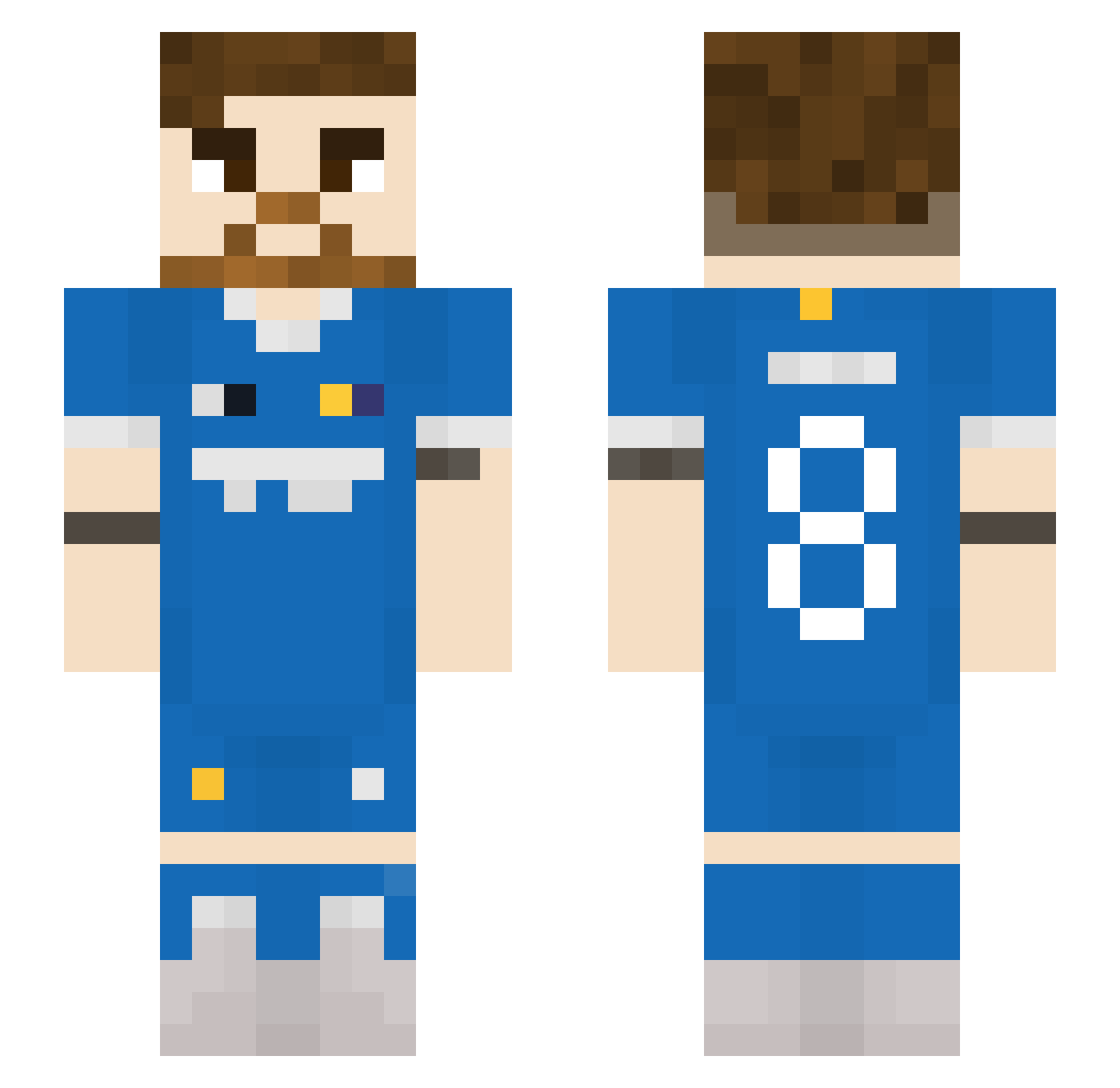 Siffredi7 Minecraft skin, front and back view