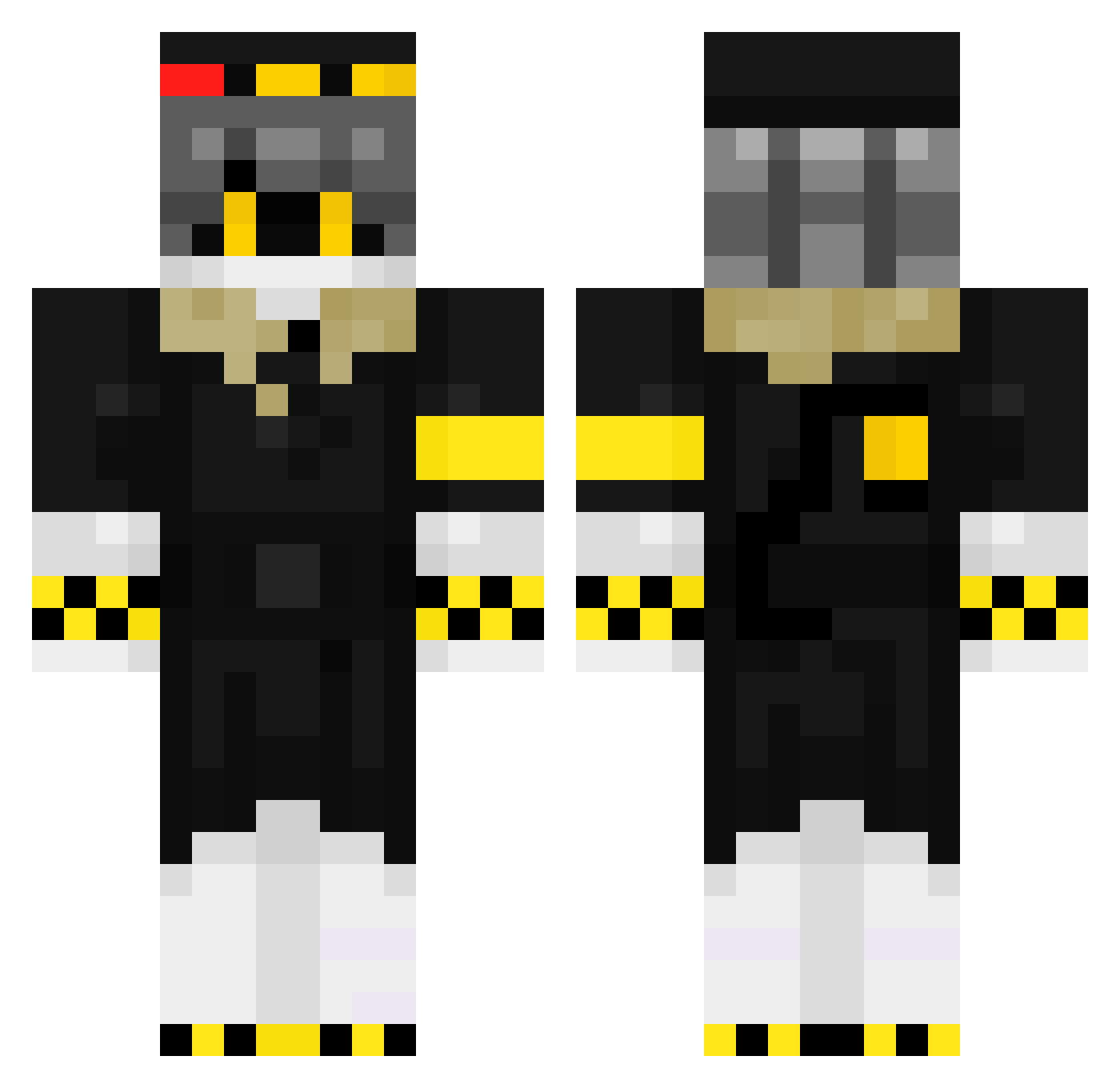 MrPunnyGuy Minecraft skin, front and back view