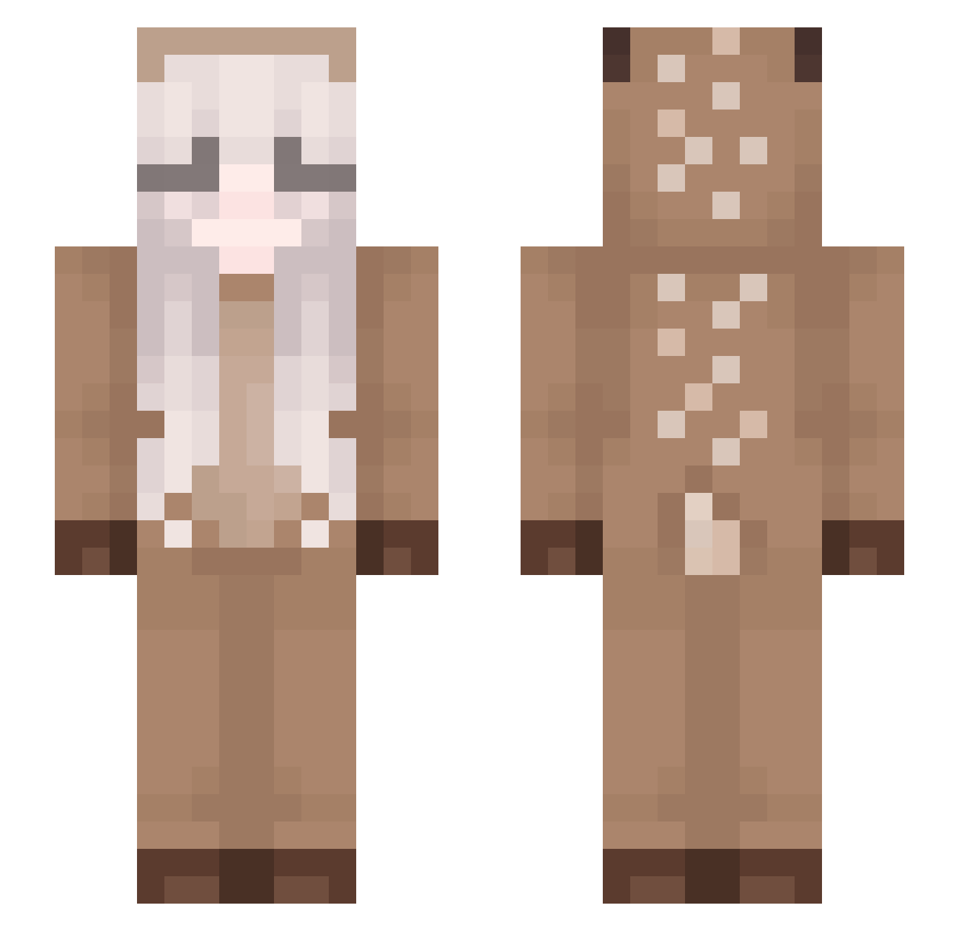 4rianna Minecraft skin, front and back view
