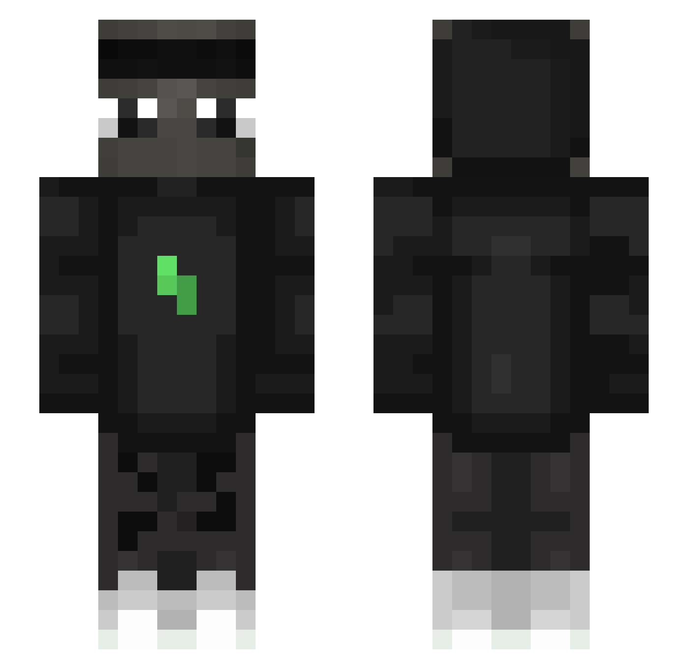 UnleqitFRE7EYT Minecraft skin, front and back view