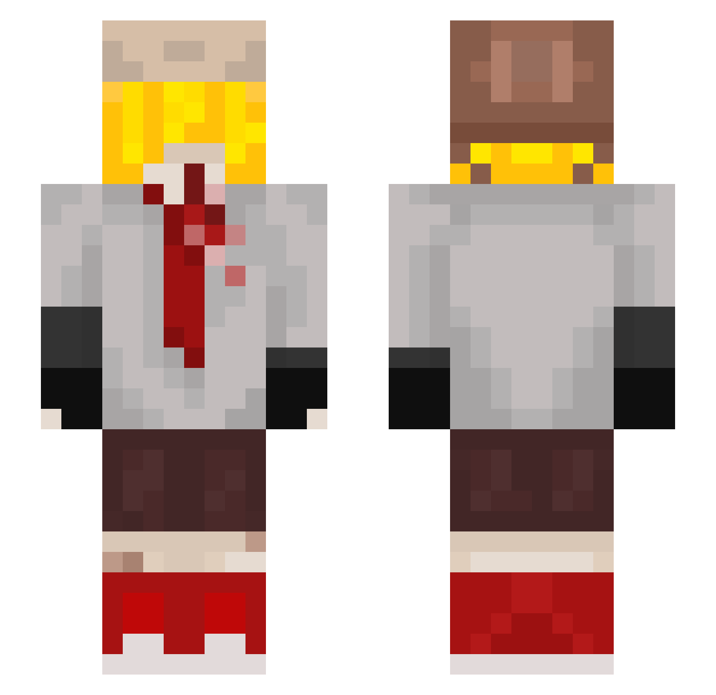 R1SSSHA27 Minecraft skin, front and back view