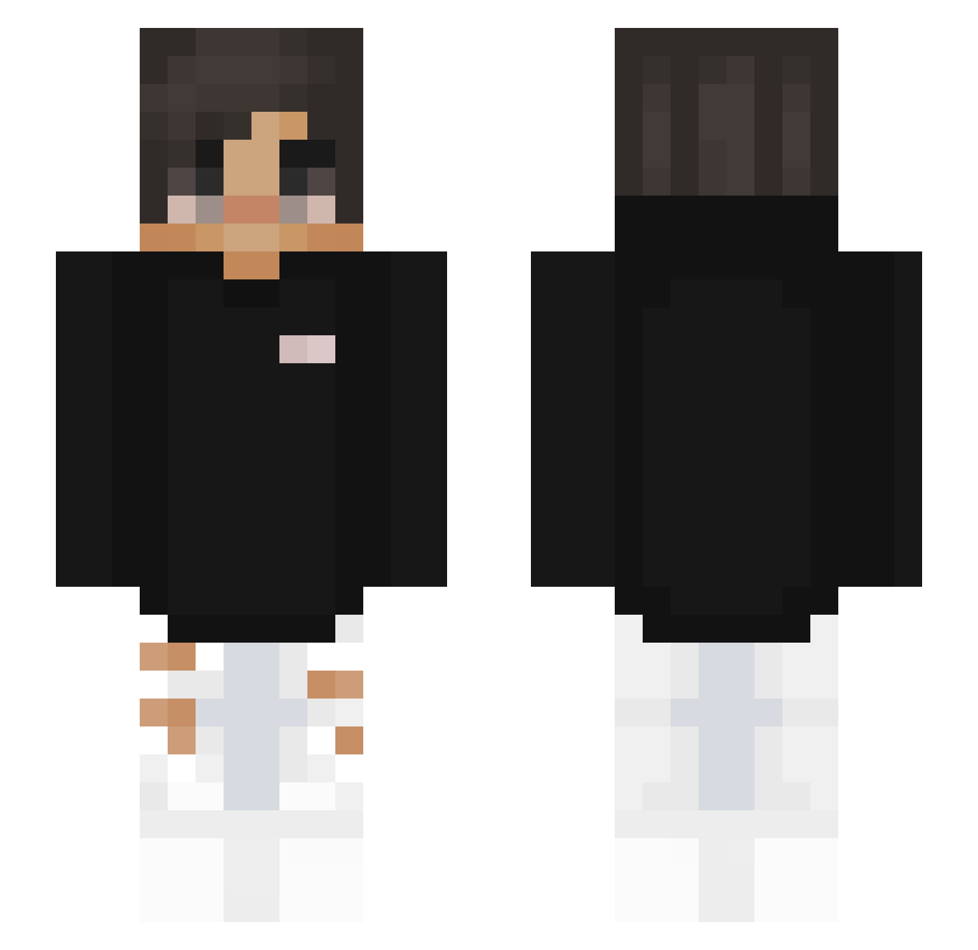 Soon Minecraft skin, front and back view