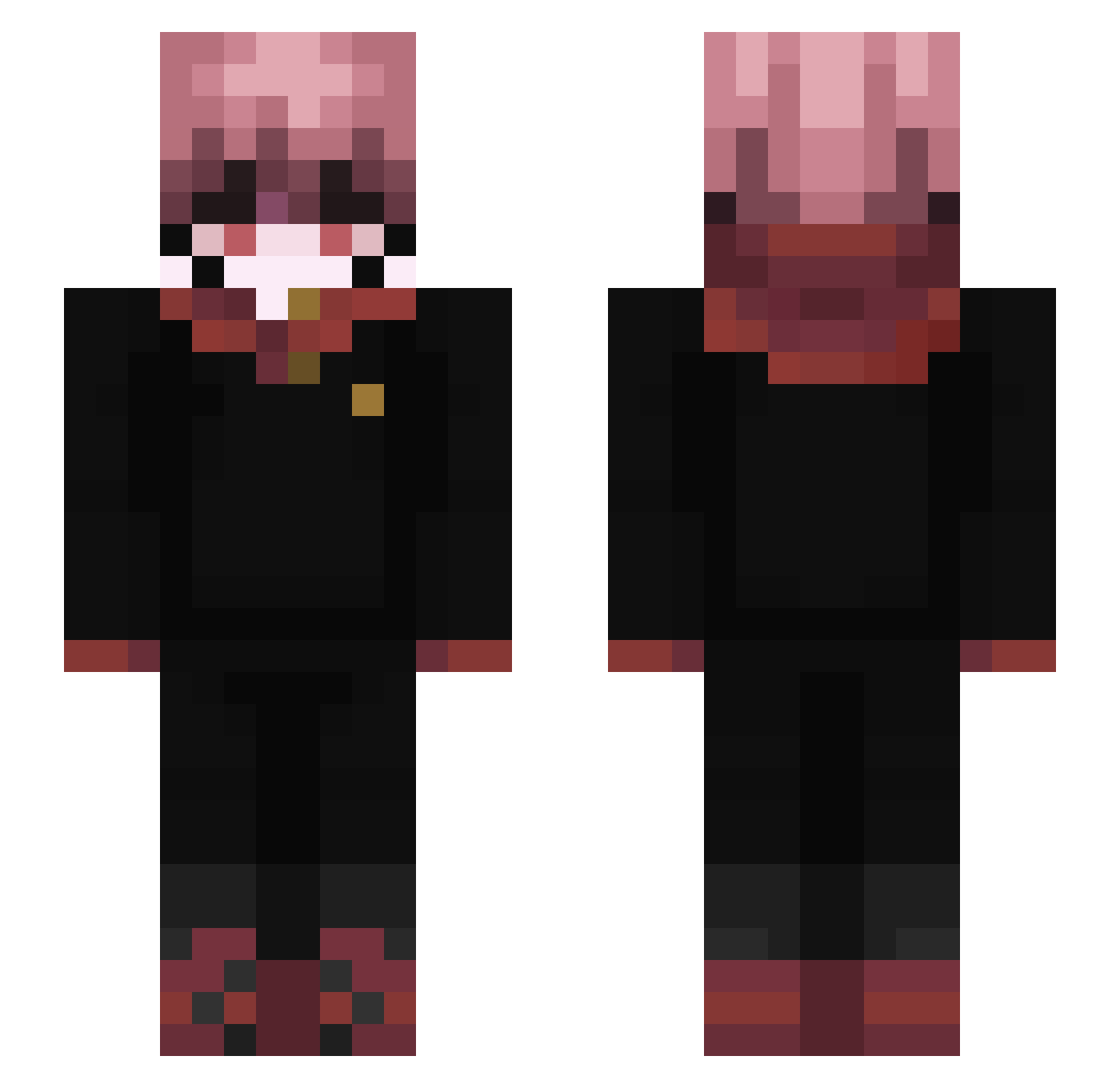 LuhEddie Minecraft skin, front and back view