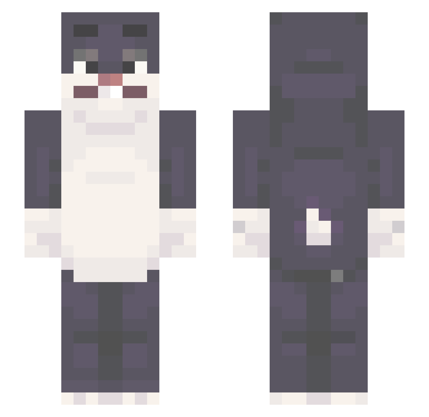 biGGChunguus Minecraft skin, front and back view