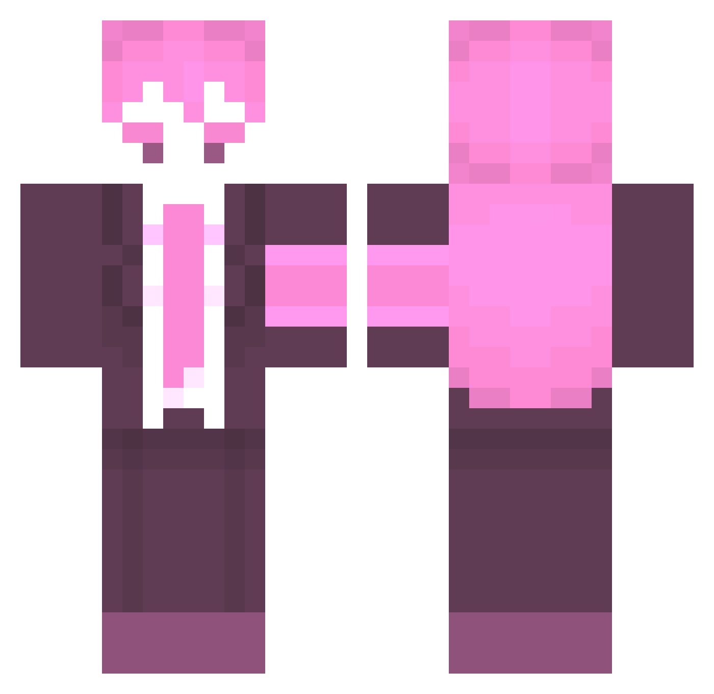 Sunyow Minecraft skin, front and back view