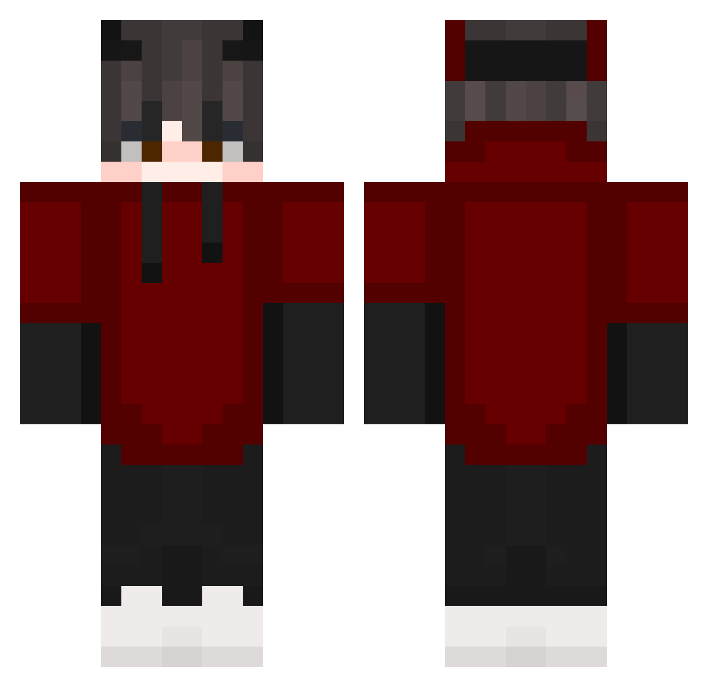 SebazX2208 Minecraft skin, front and back view