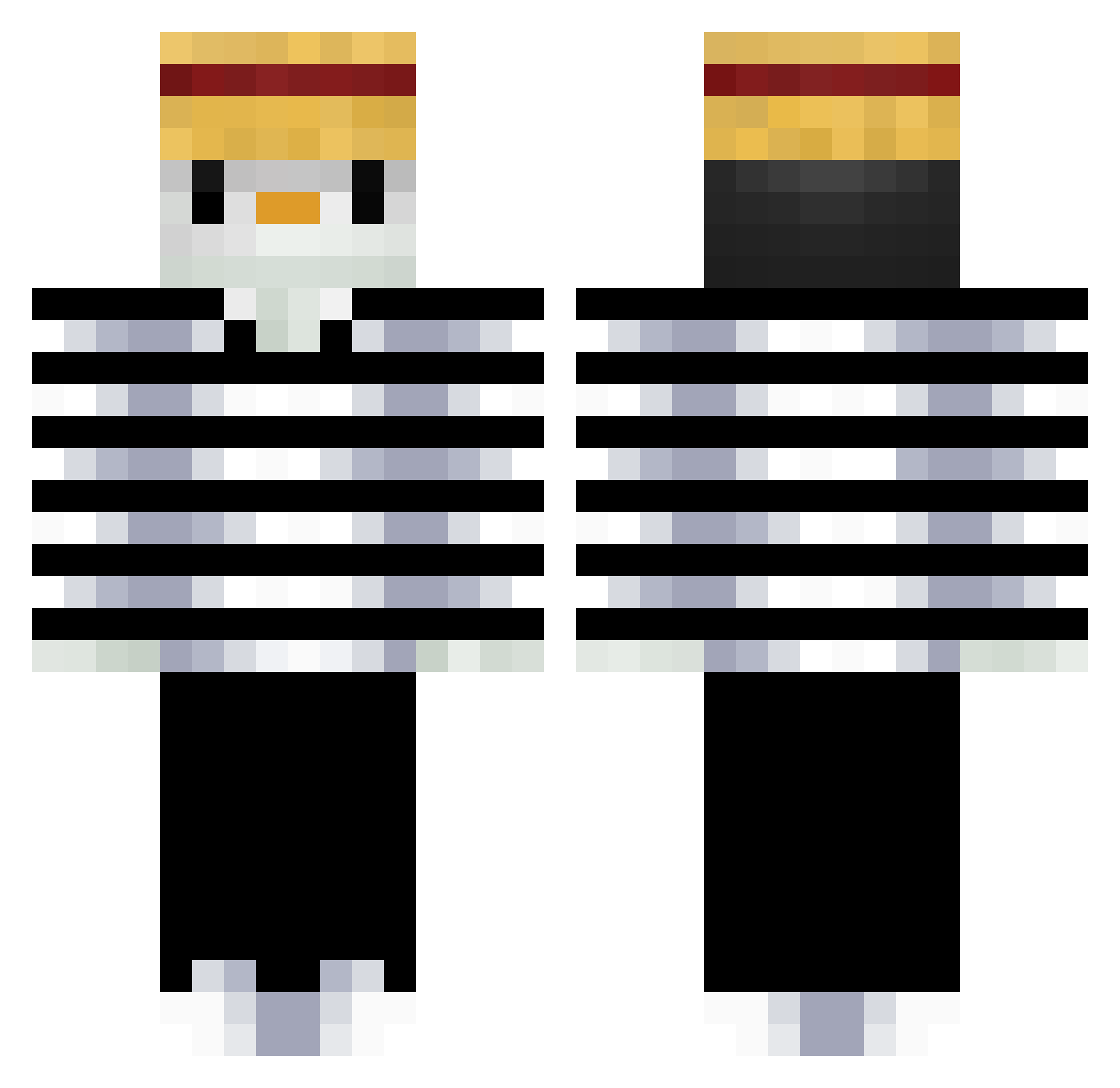 xcatau_ Minecraft skin, front and back view