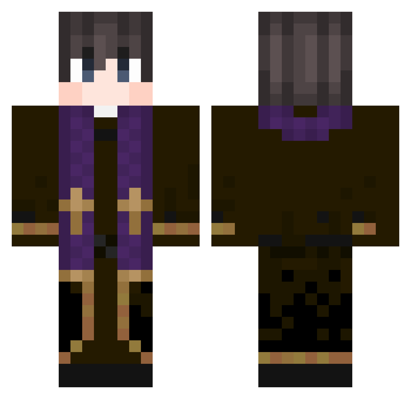 Brigham_Young Minecraft skin, front and back view
