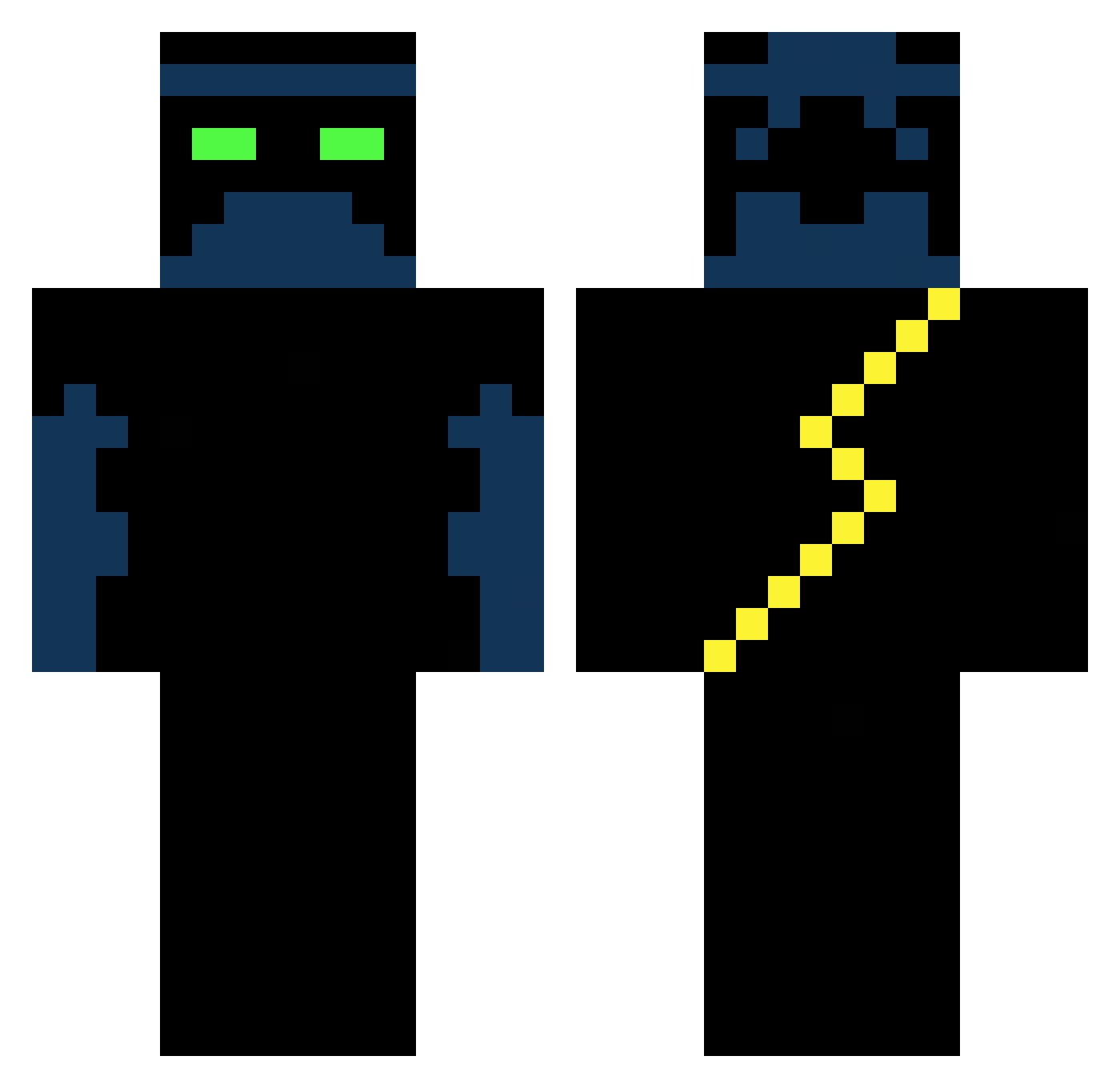 realXSX Minecraft skin, front and back view