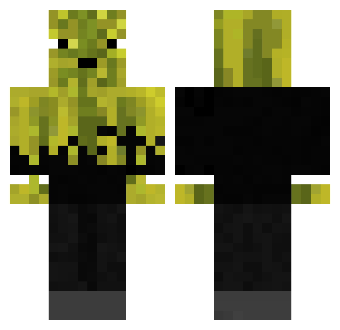 Lukee373 Minecraft skin, front and back view