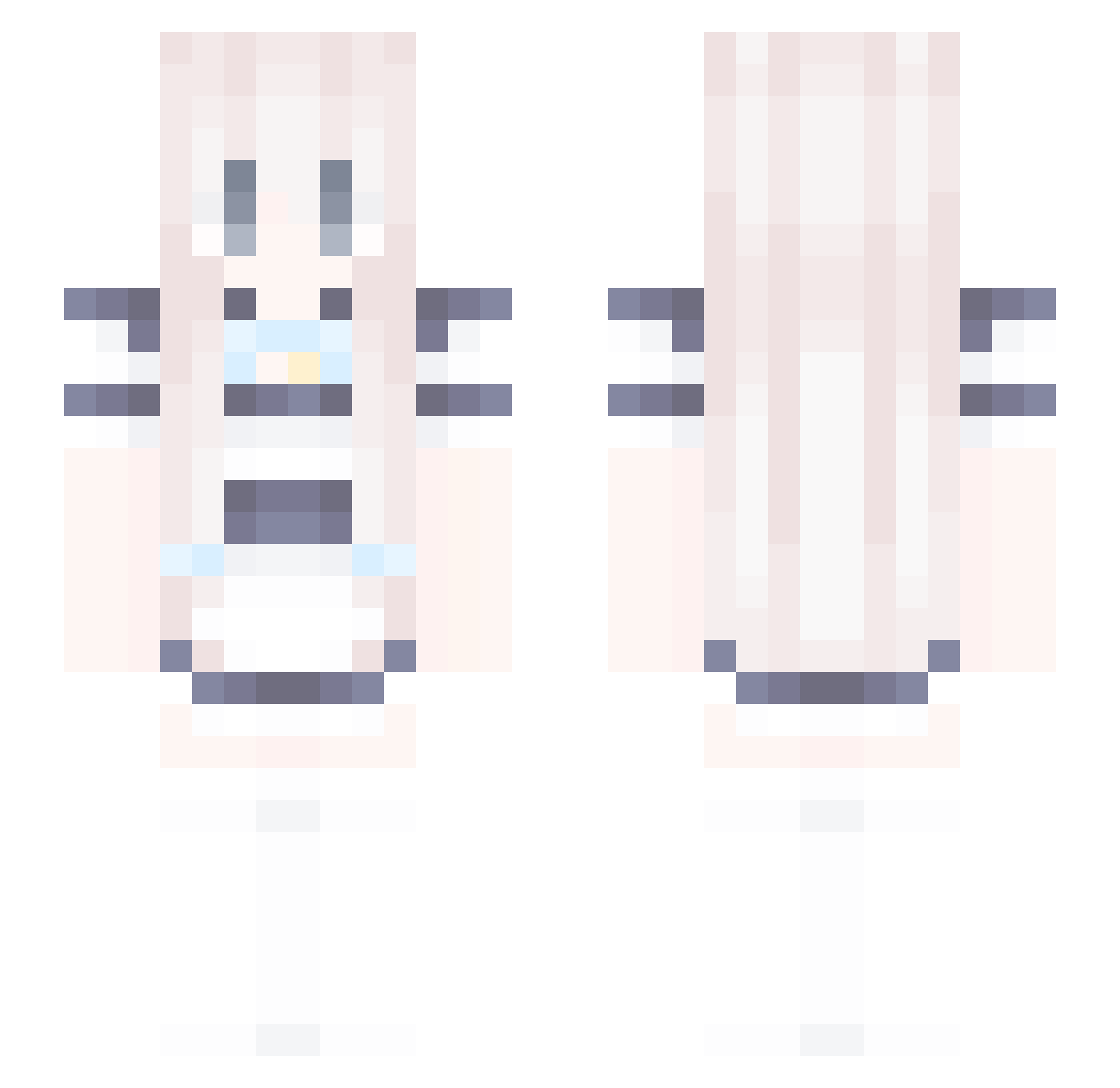 Ye3zus0 Minecraft skin, front and back view