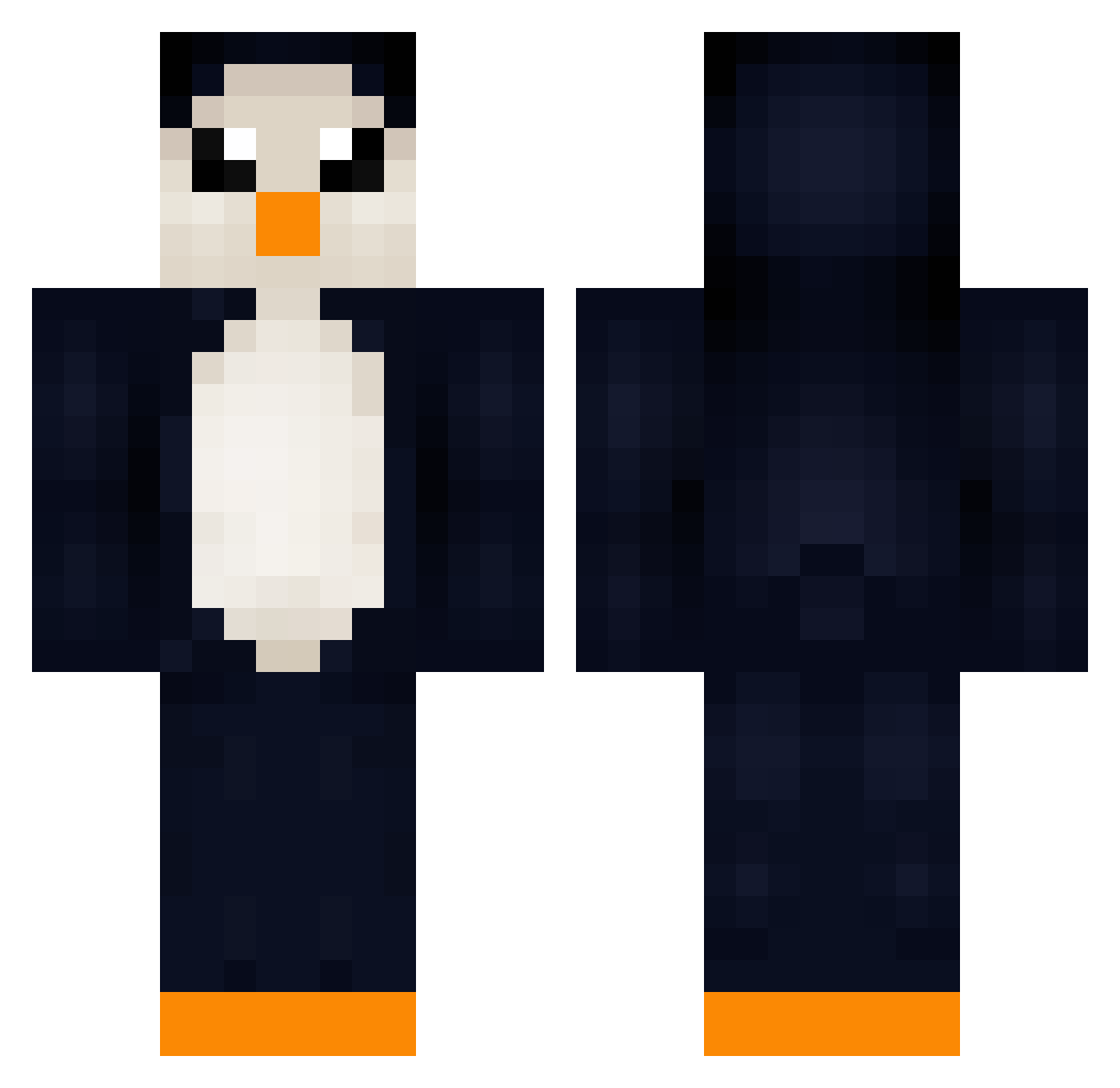 datha Minecraft skin, front and back view