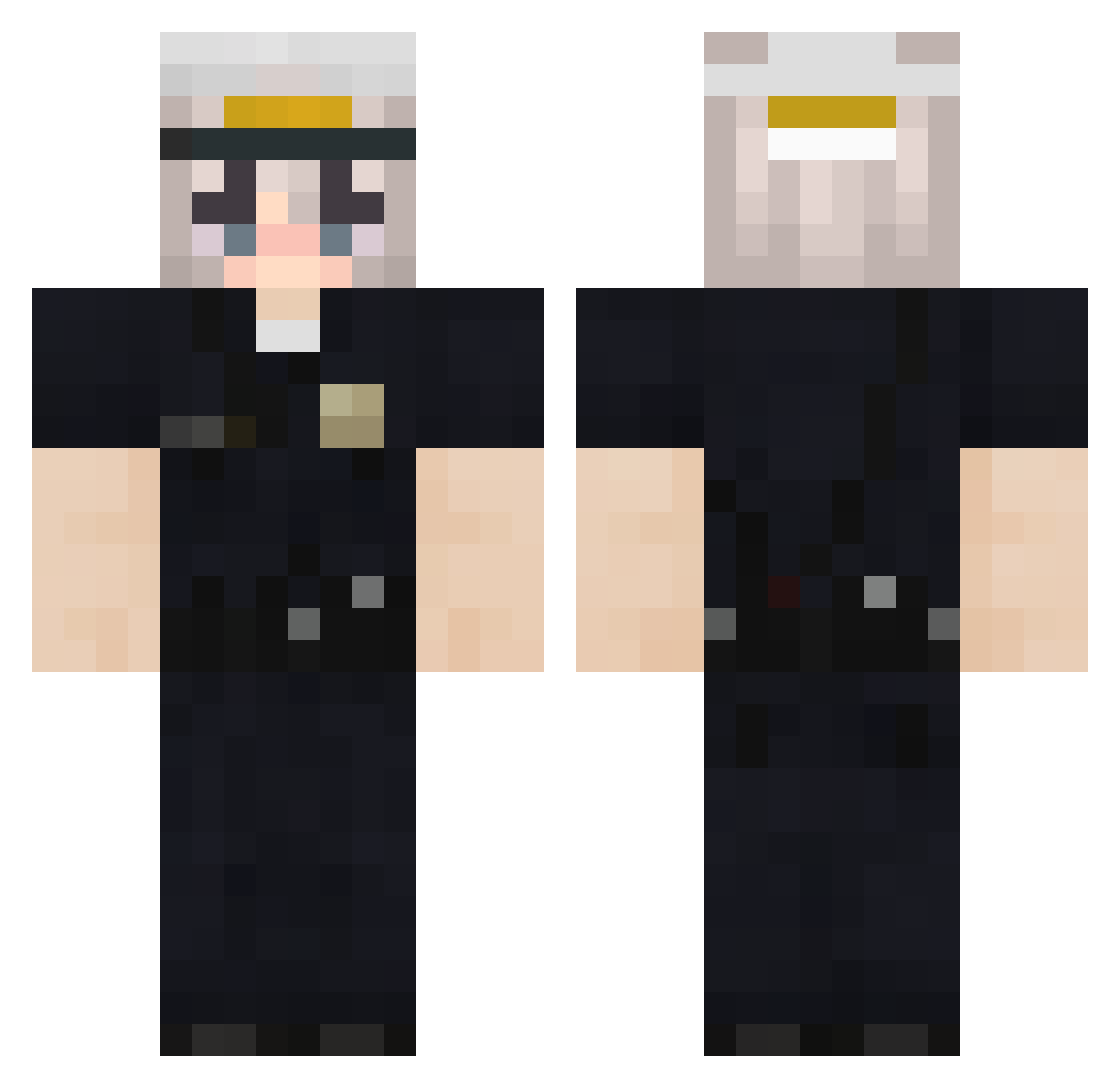 TH7RR Minecraft skin, front and back view