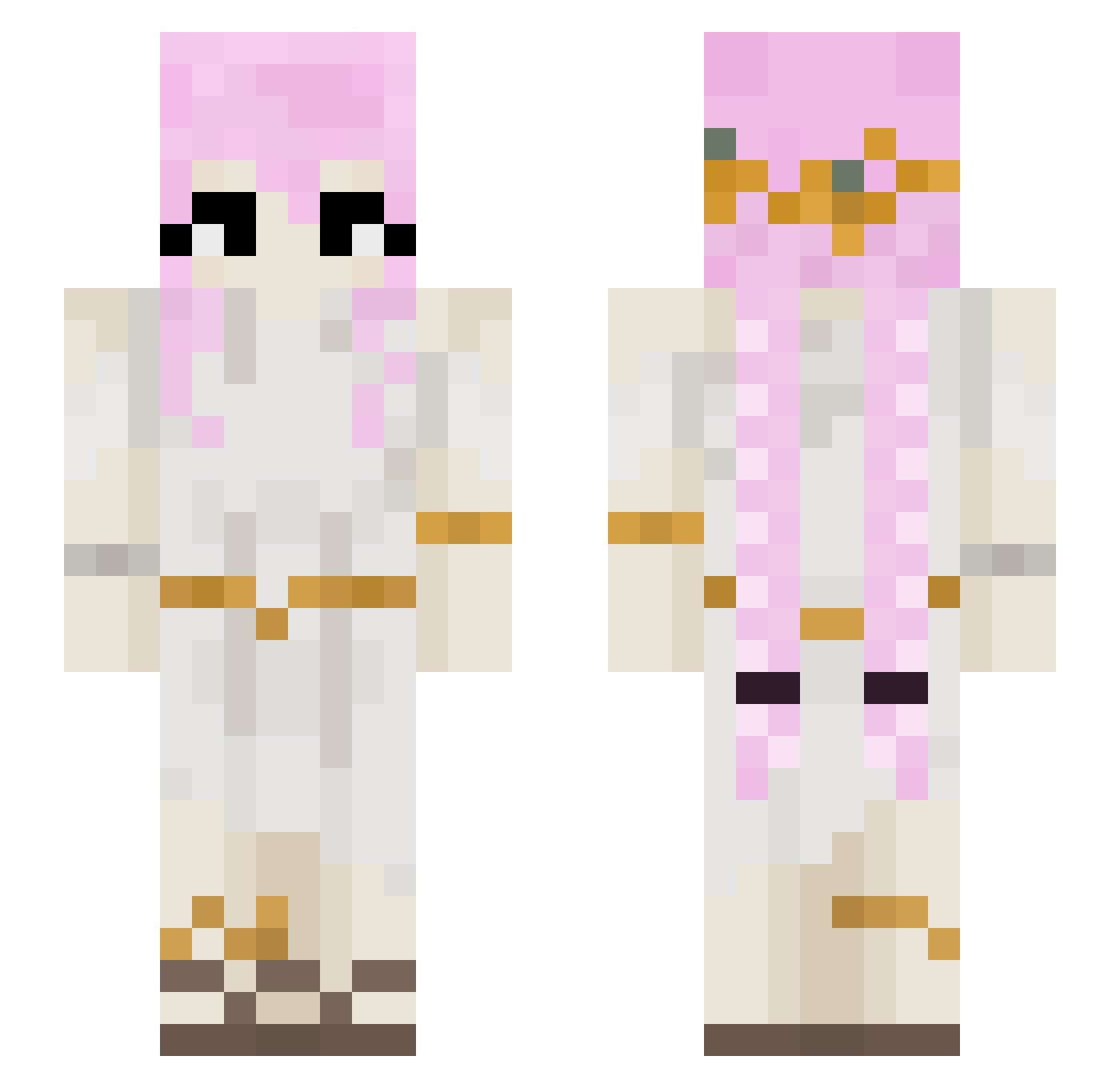 Sevset Minecraft skin, front and back view