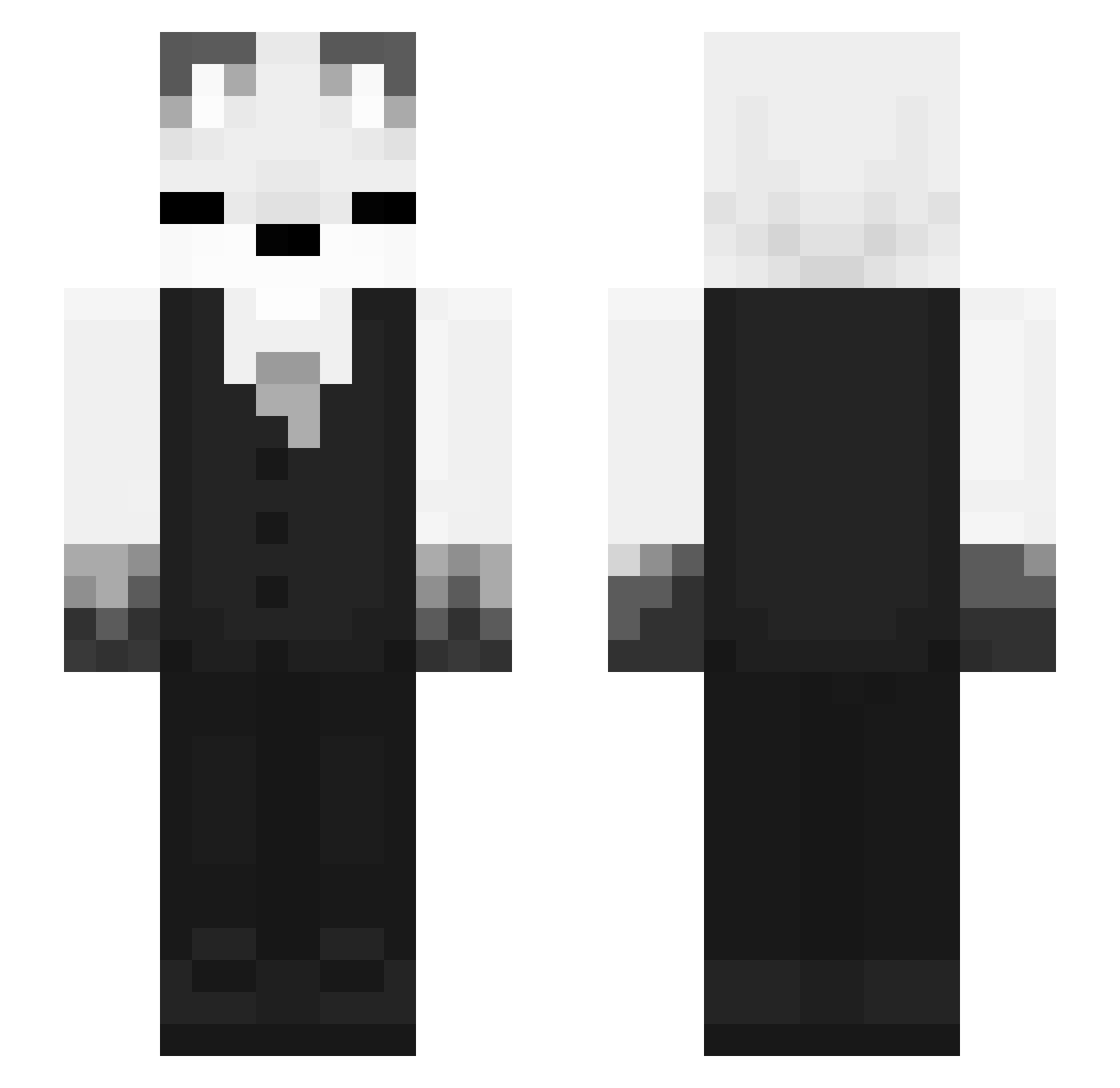 Ajmes07 Minecraft skin, front and back view