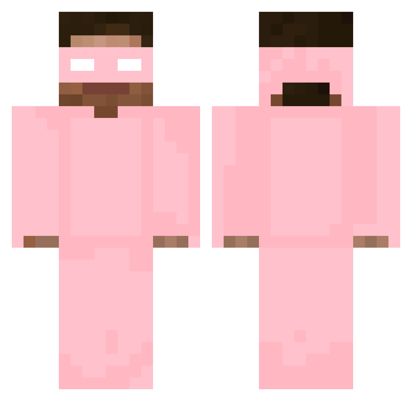 VO1TED Minecraft skin, front and back view