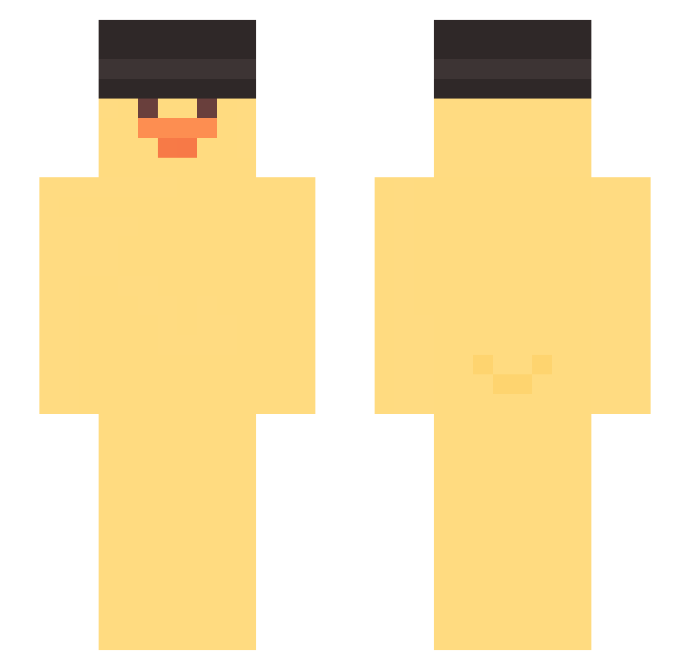 pork_haraam Minecraft skin, front and back view
