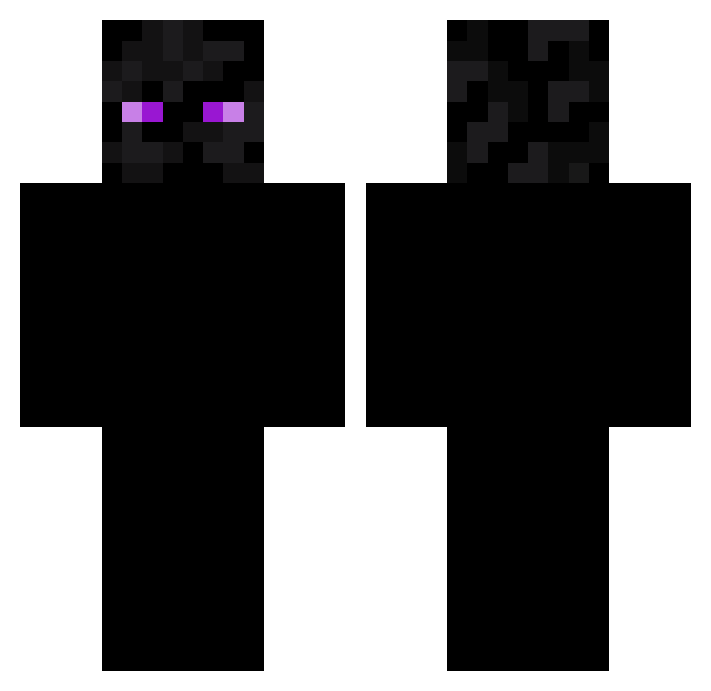 qqav Minecraft skin, front and back view