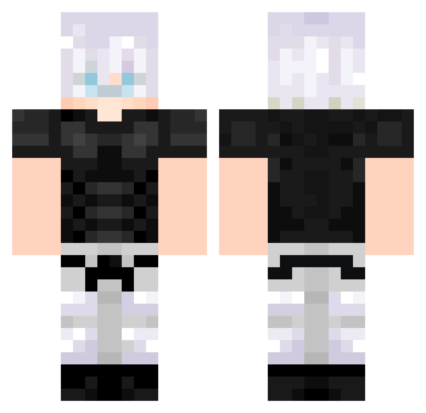 Dzu2 Minecraft skin, front and back view