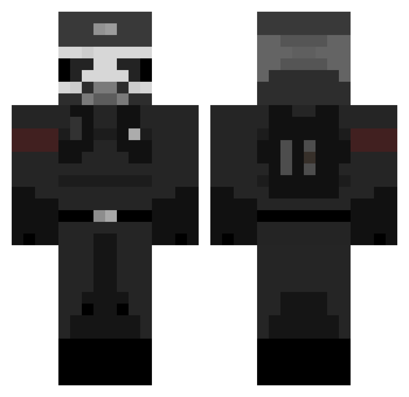 paragonlamp Minecraft skin, front and back view