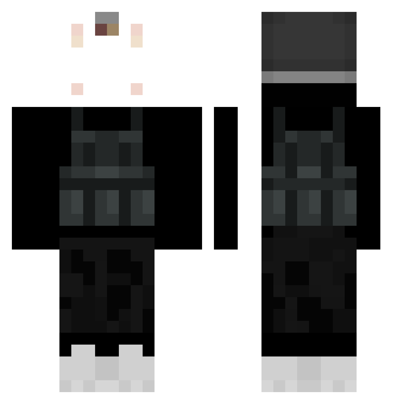 tikpif Minecraft skin, front and back view