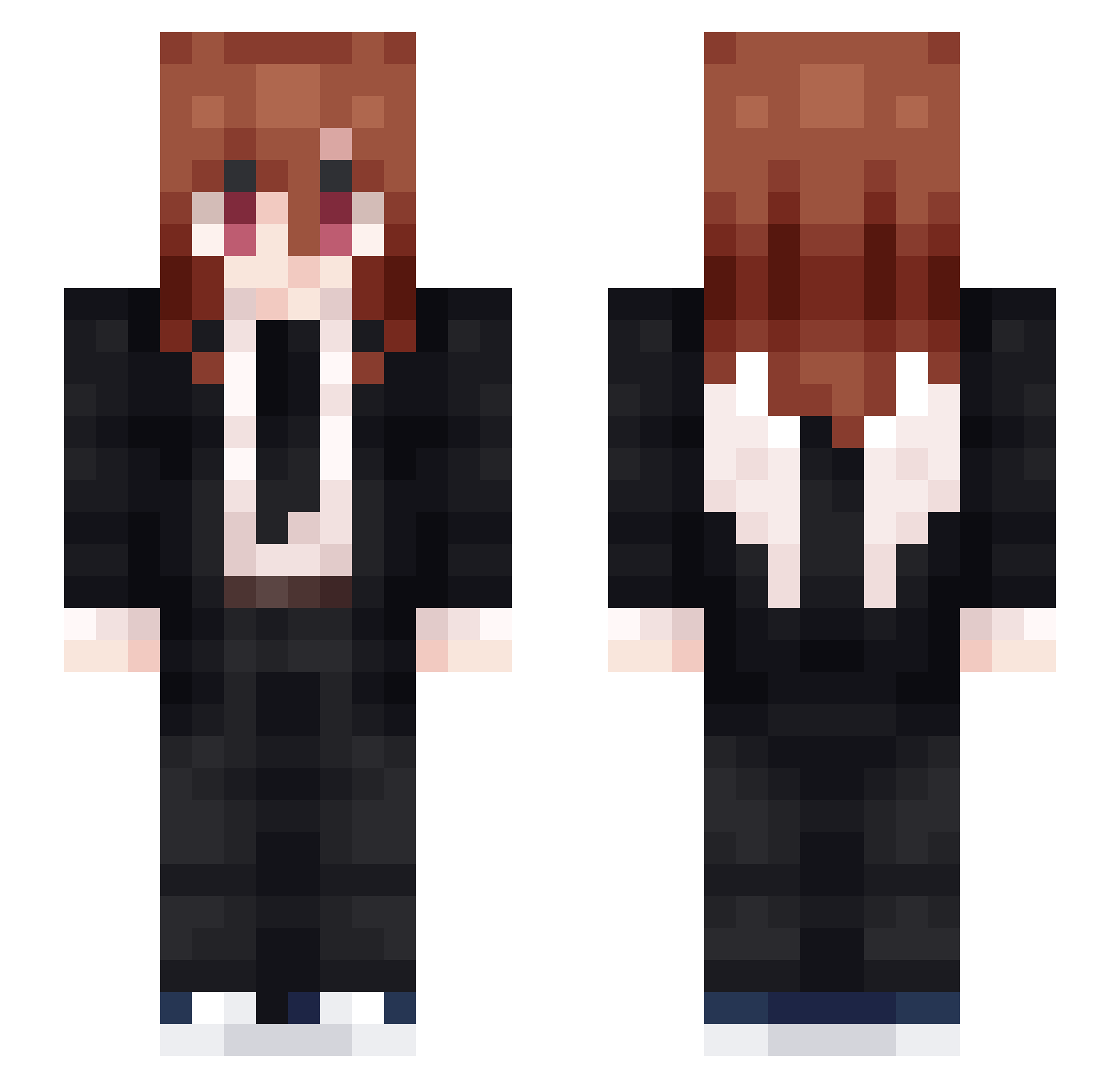 Saltie_Coke Minecraft skin, front and back view