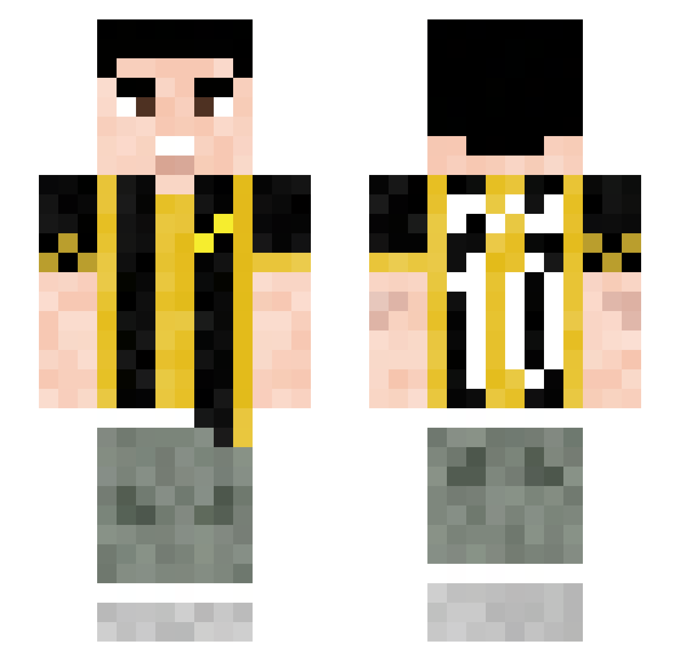 Leikeze_ Minecraft skin, front and back view