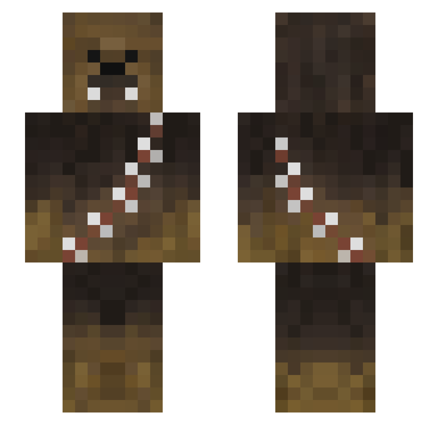 r1sen2K Minecraft skin, front and back view