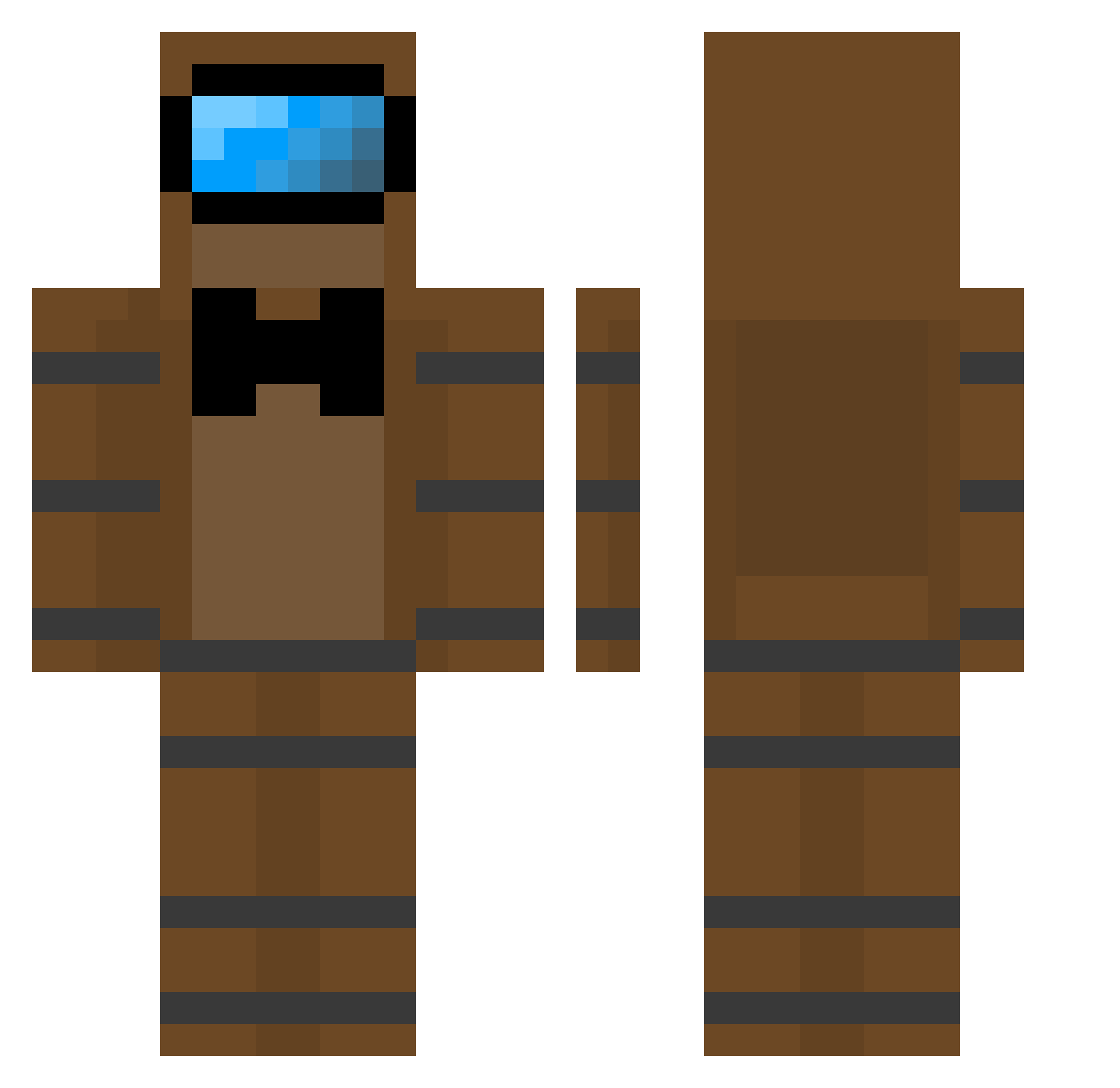 WorkdayKoala360 Minecraft skin, front and back view