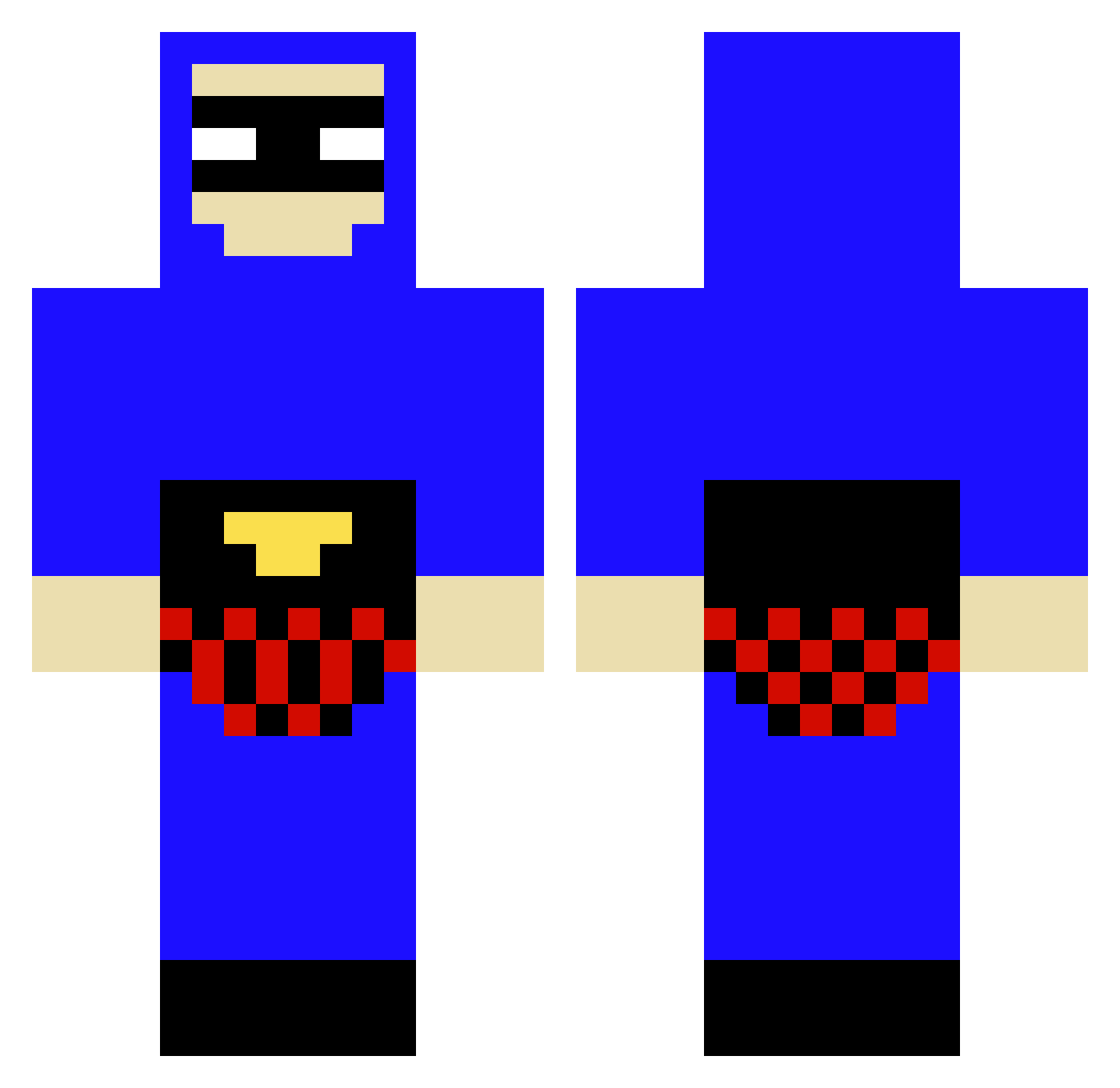Tryggvard Minecraft skin, front and back view