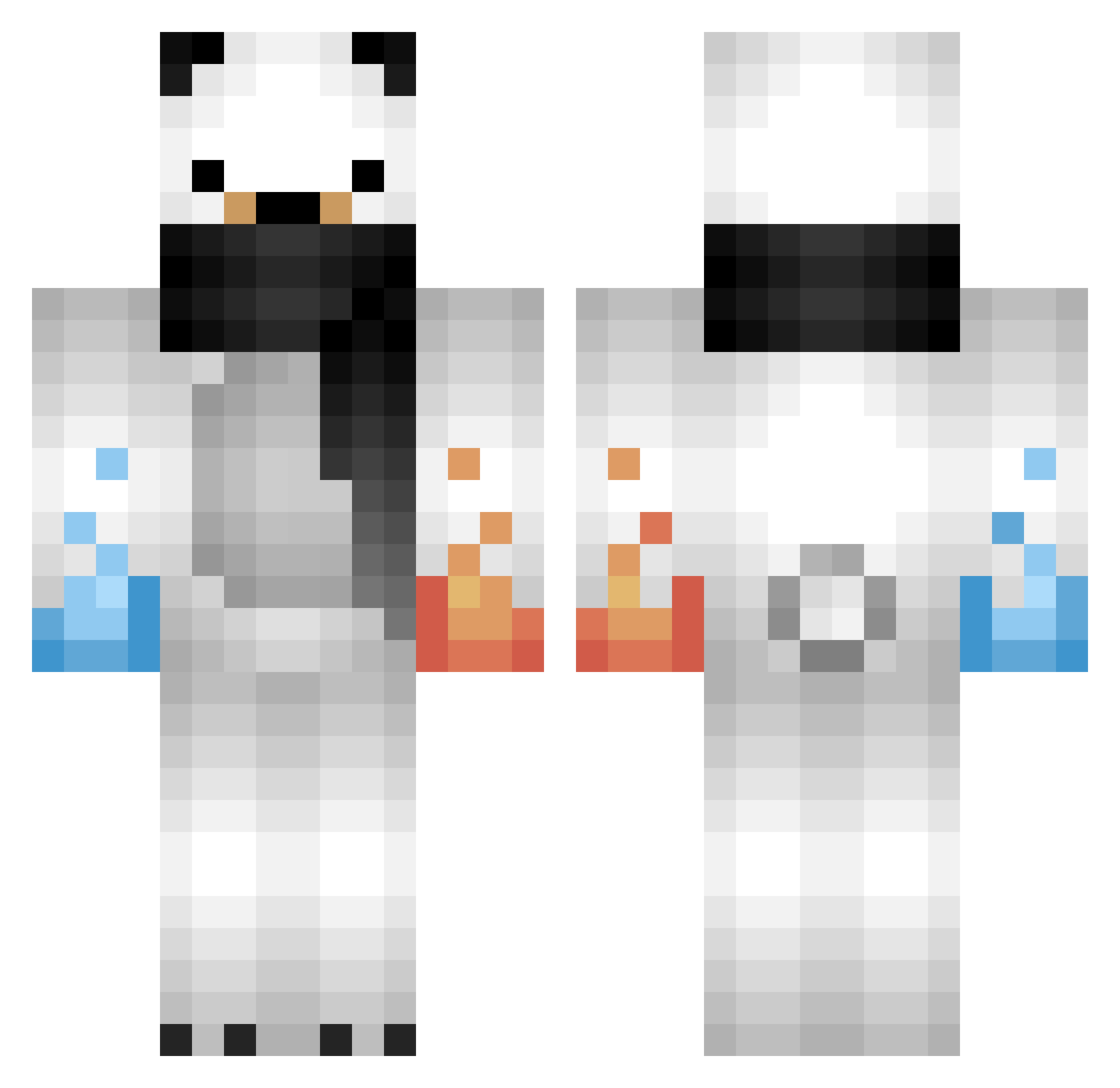 xMasterYann Minecraft skin, front and back view
