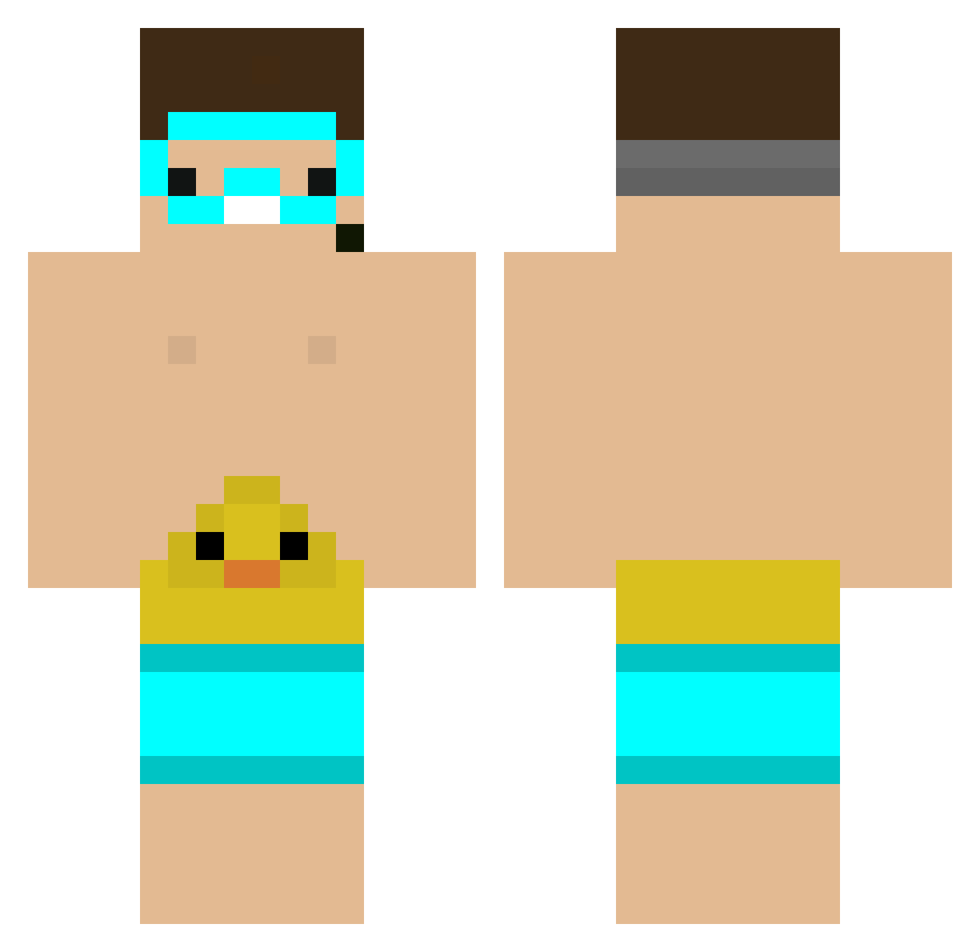 DingleReps Minecraft skin, front and back view