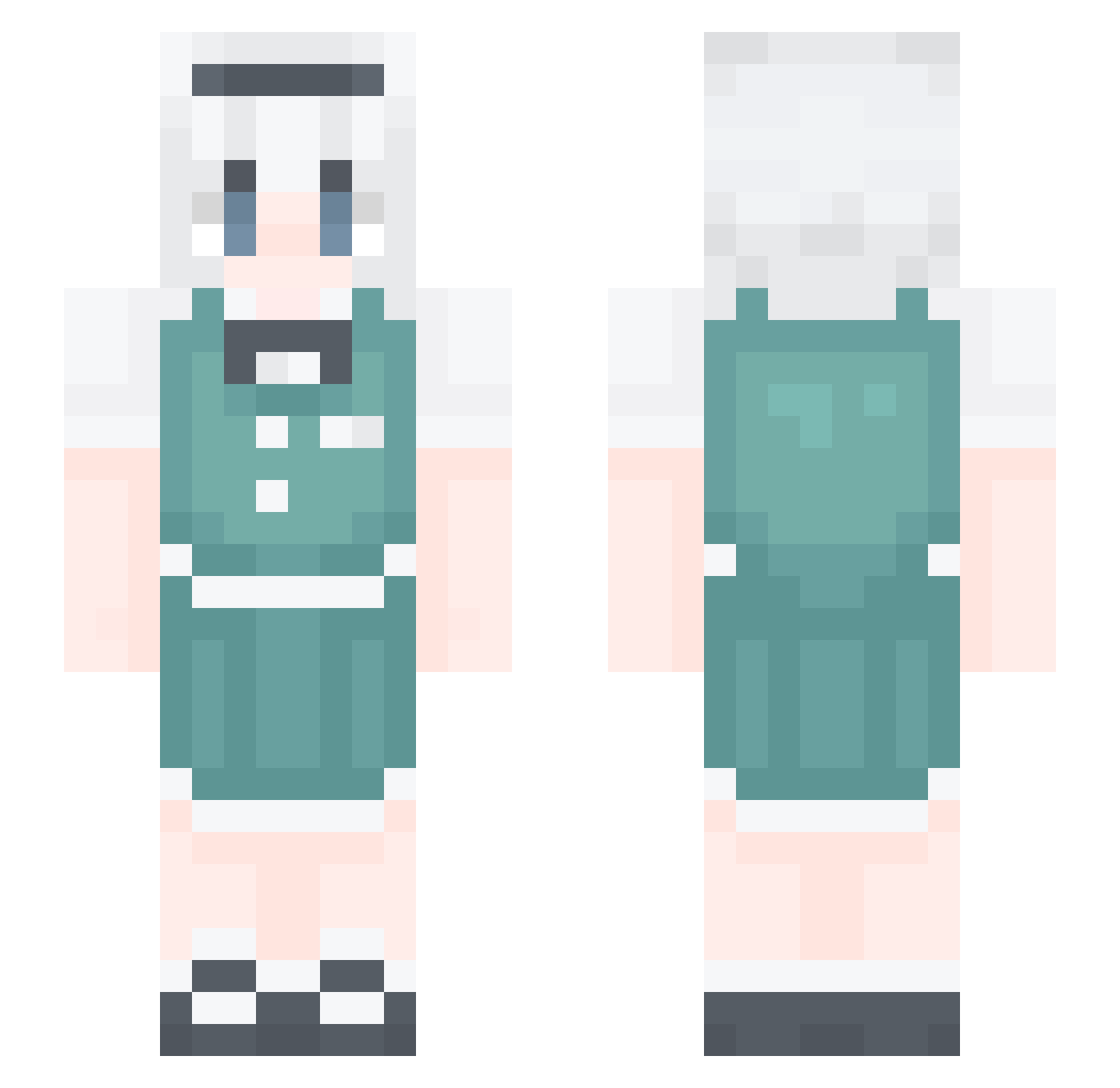 peevee Minecraft skin, front and back view