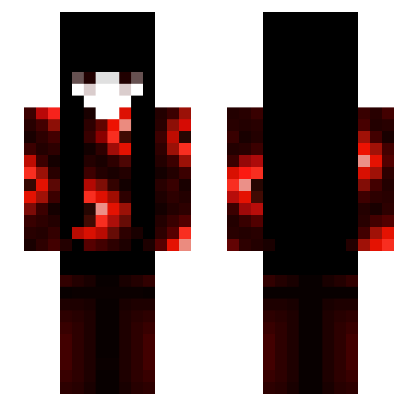 AllyBaby_OP Minecraft skin, front and back view