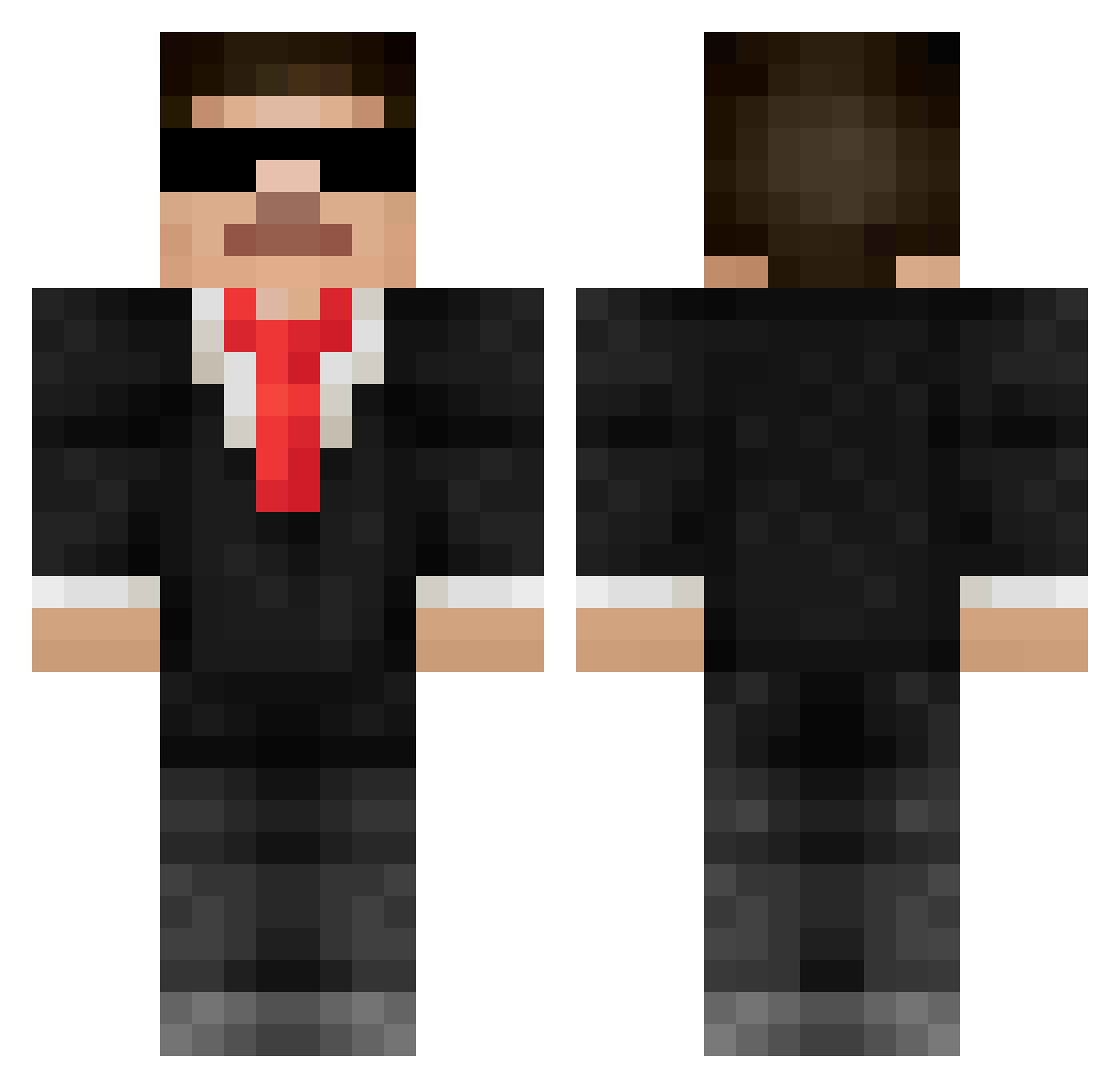 Daveen Minecraft skin, front and back view