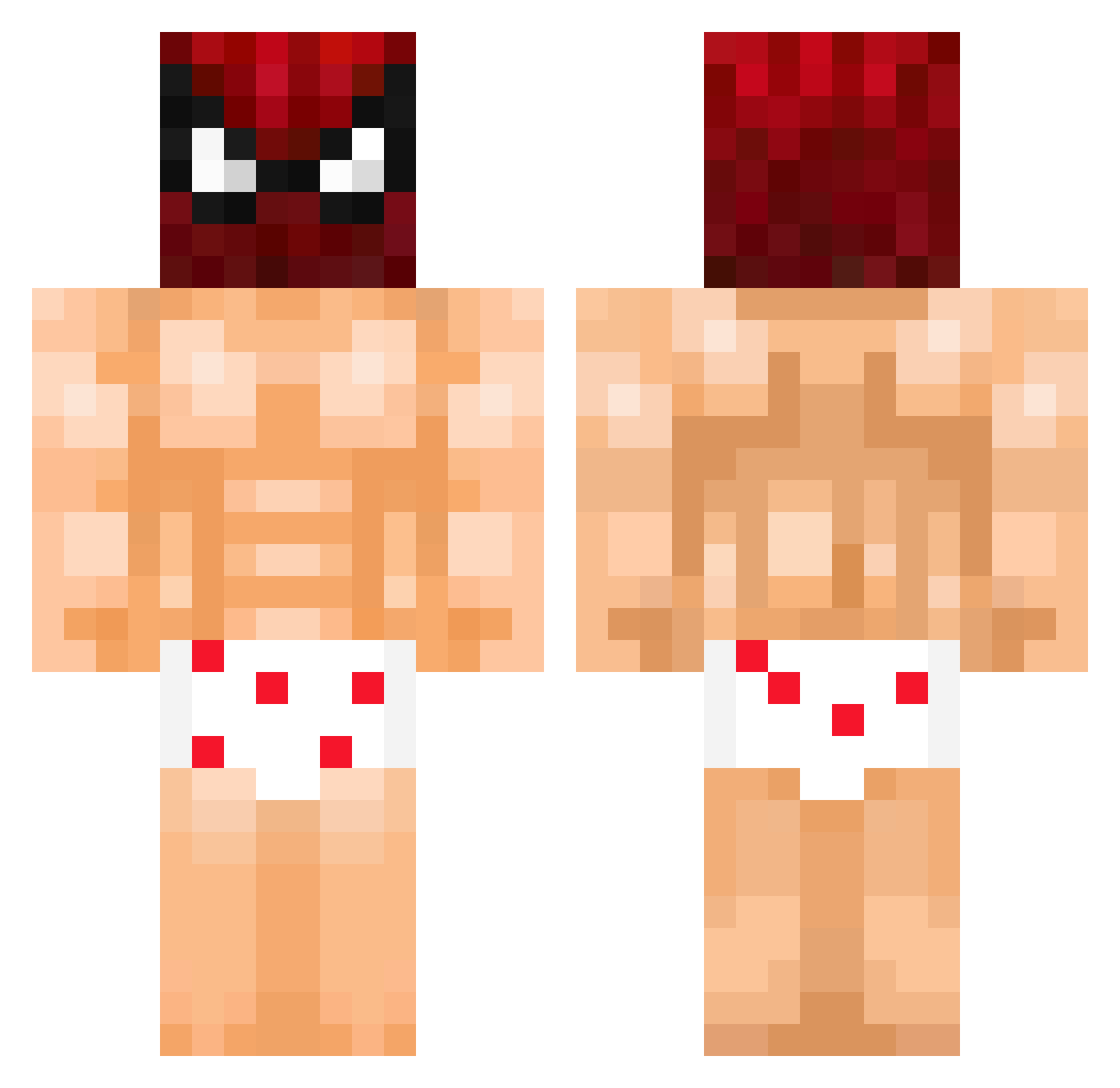 ebrabb Minecraft skin, front and back view
