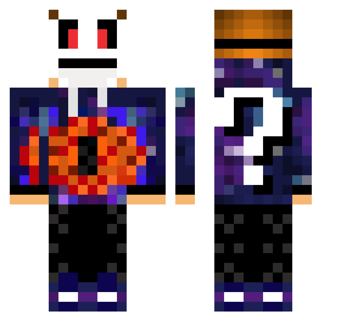secretscropion Minecraft skin, front and back view