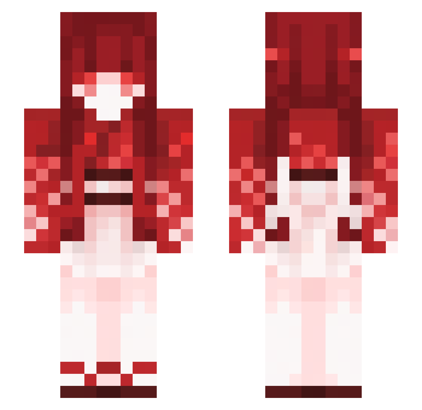 SbowFlake Minecraft skin, front and back view