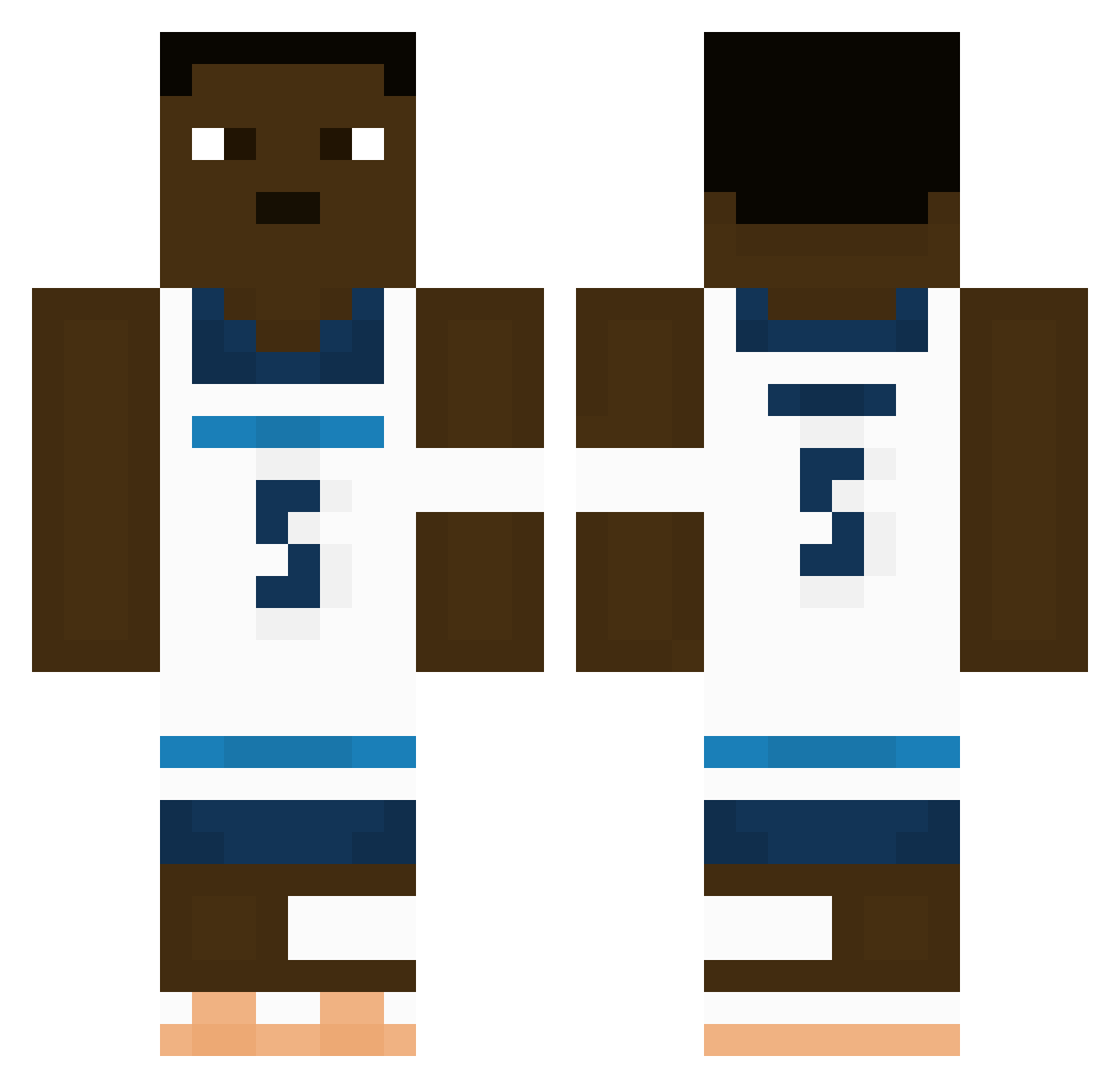 bofadeez15 Minecraft skin, front and back view