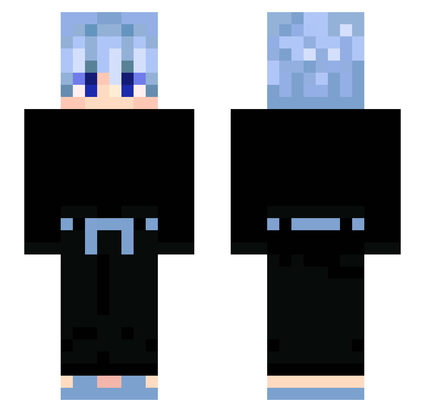 UnFriZ Minecraft skin, front and back view