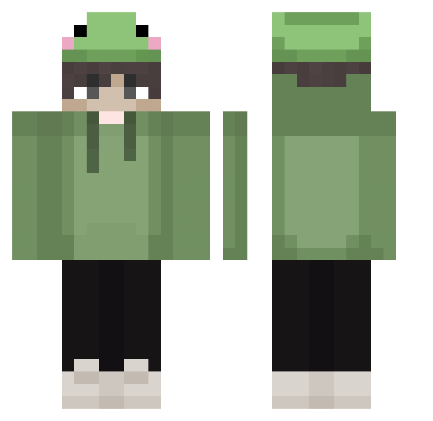 KubaKuba0312 Minecraft skin, front and back view