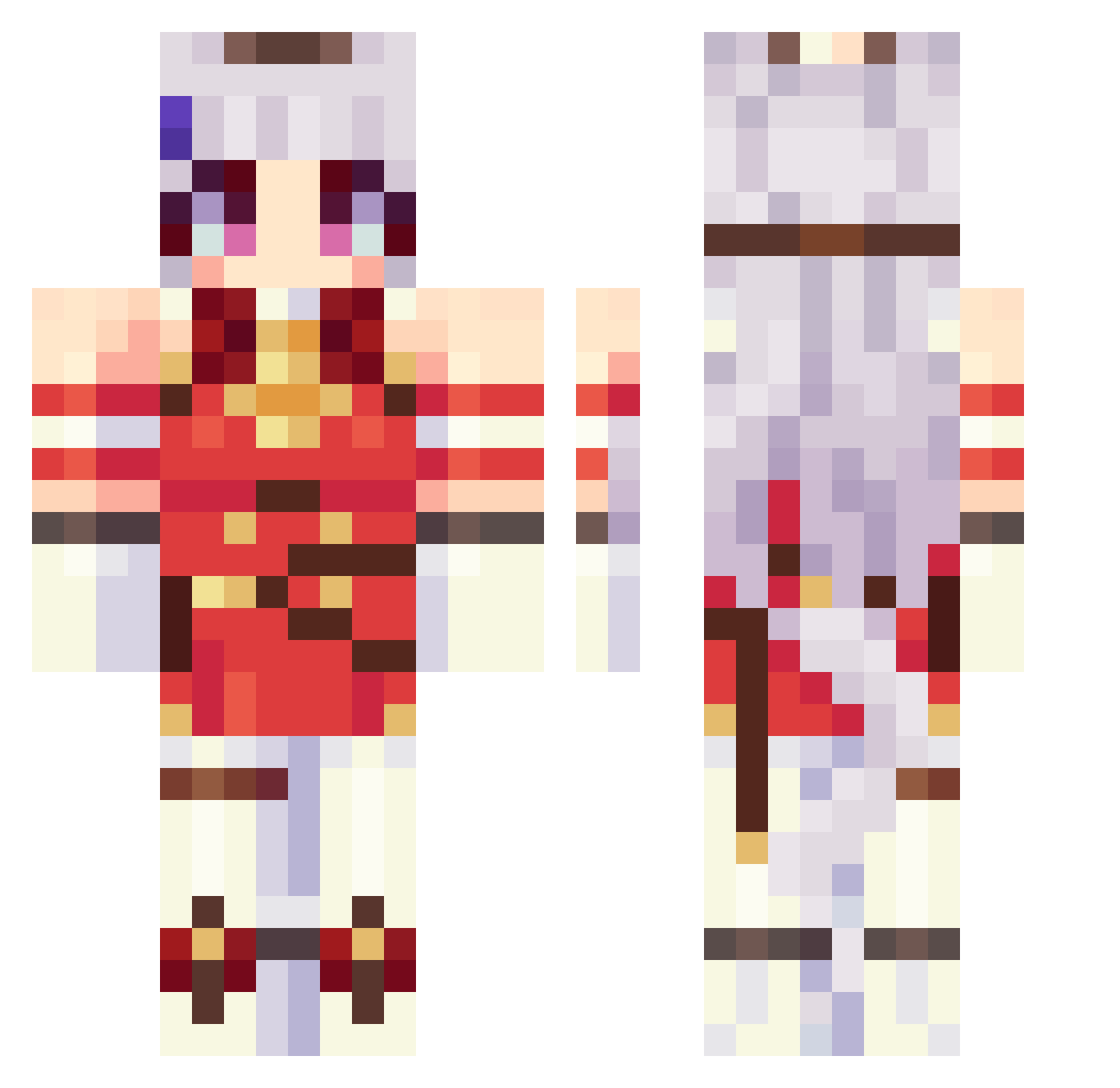 PenWiZeX Minecraft skin, front and back view