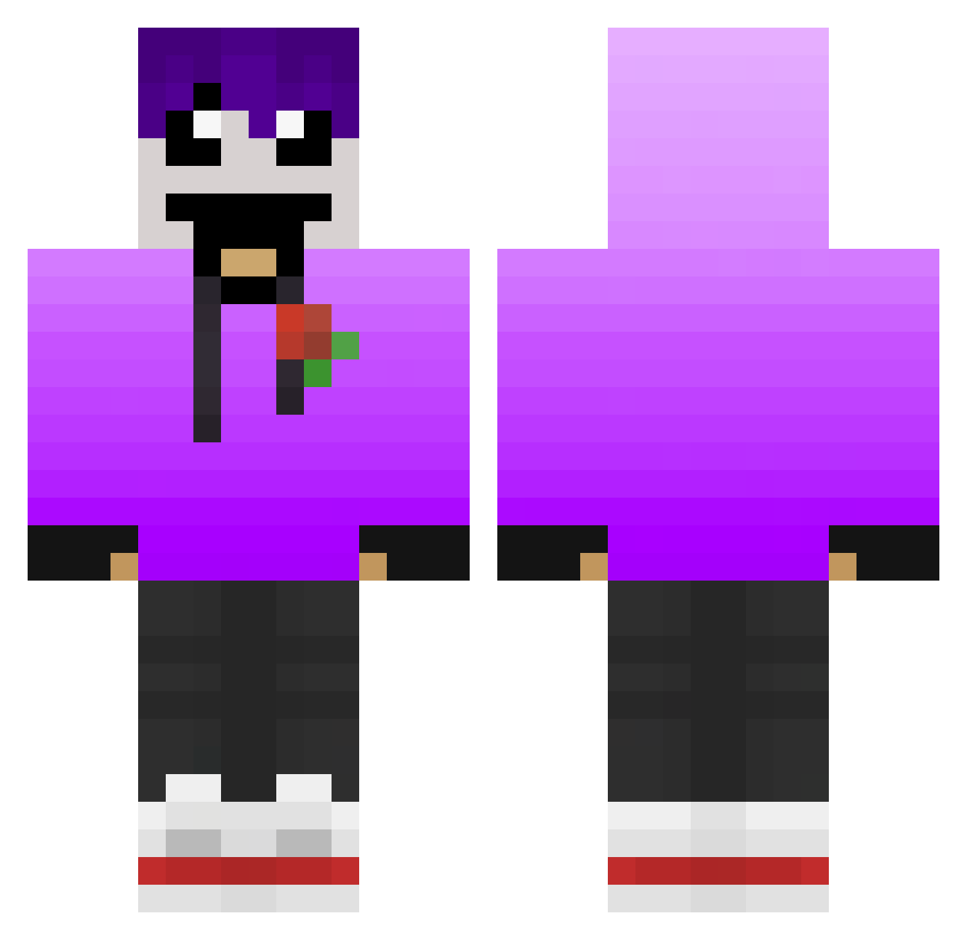 Sloth_YT14 Minecraft skin, front and back view