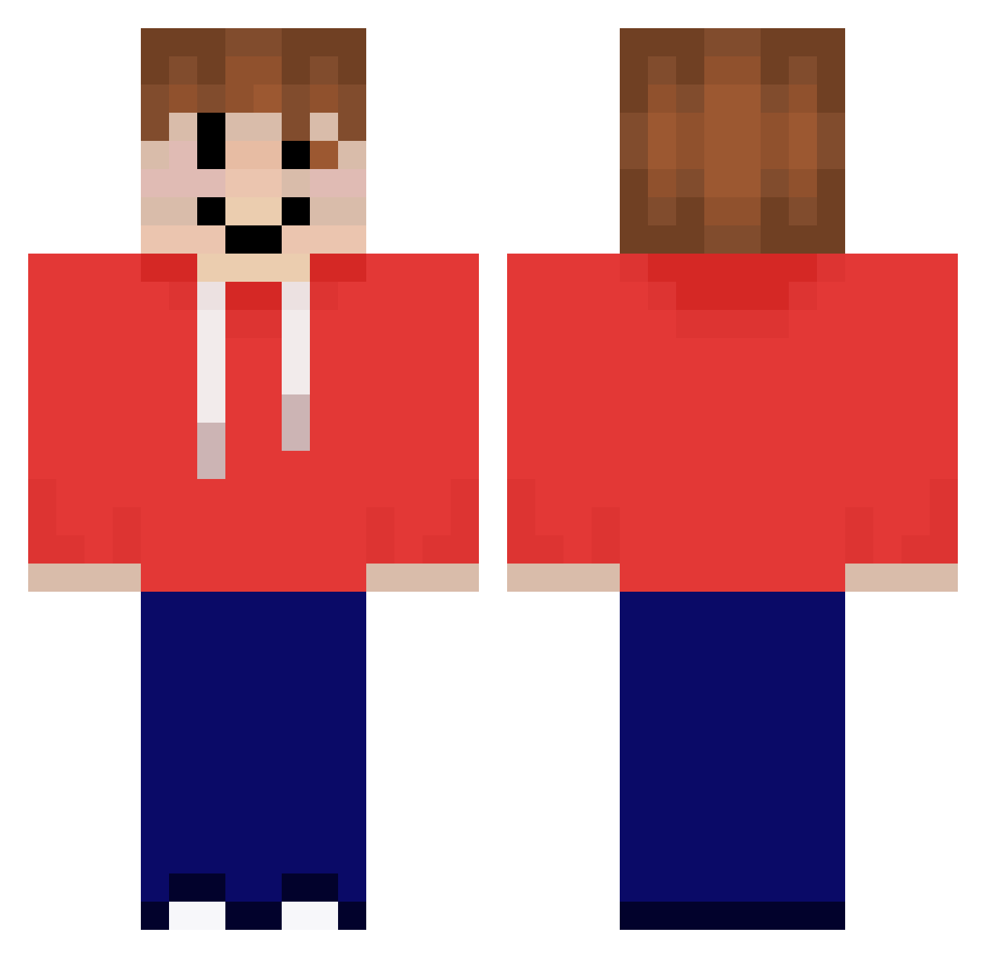 SomeoneMK8 Minecraft skin, front and back view