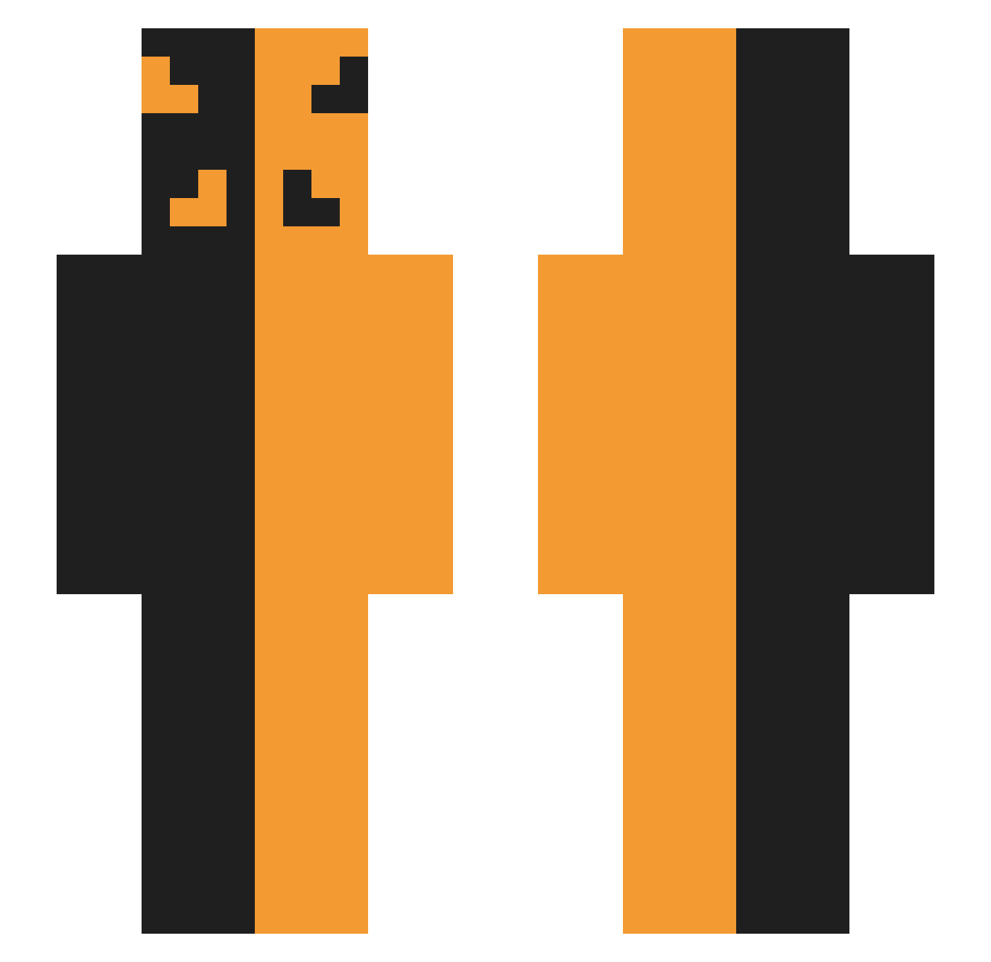 xstarr15 Minecraft skin, front and back view